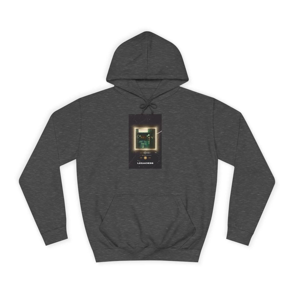 College Hoodie — Retro Neon Square Album Art Design
