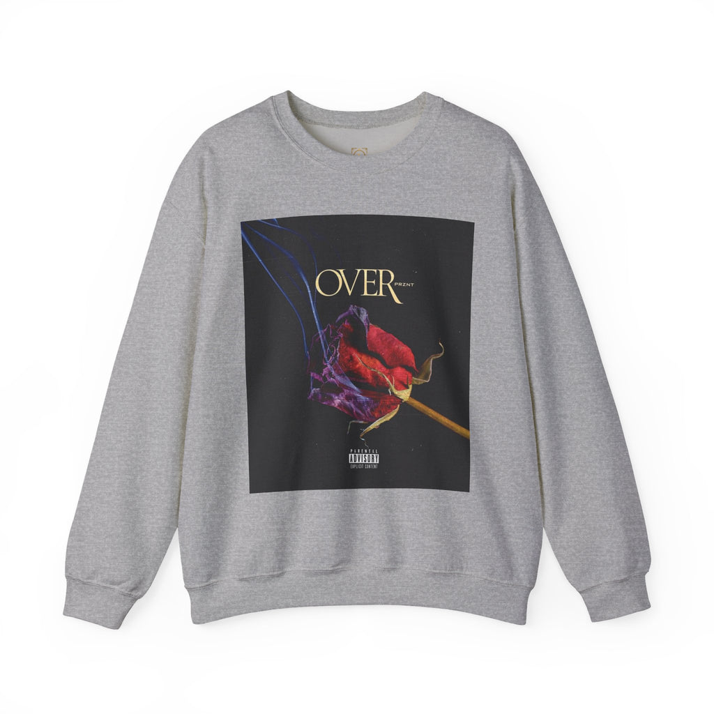 Crewneck Sweatshirt - "OVER" Rose Graphic with Legaciess Gold Logo