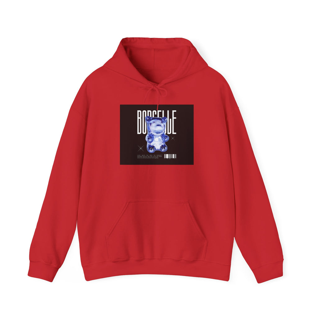 Boglebear Graphic Hoodie — Retro Blue Bear Design