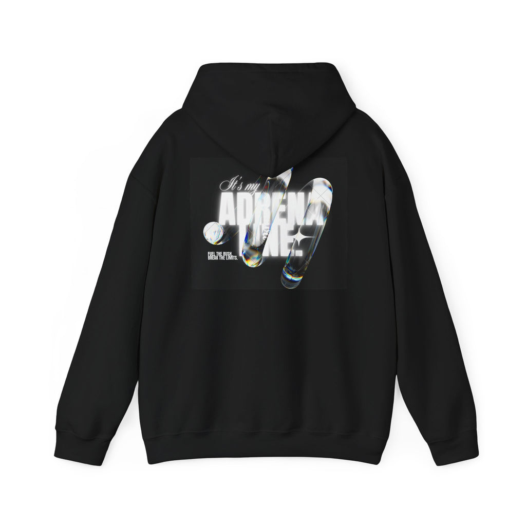 Bubble Text 'Adrenaline' Graphic Hoodie — Urban Streetwear Pullover