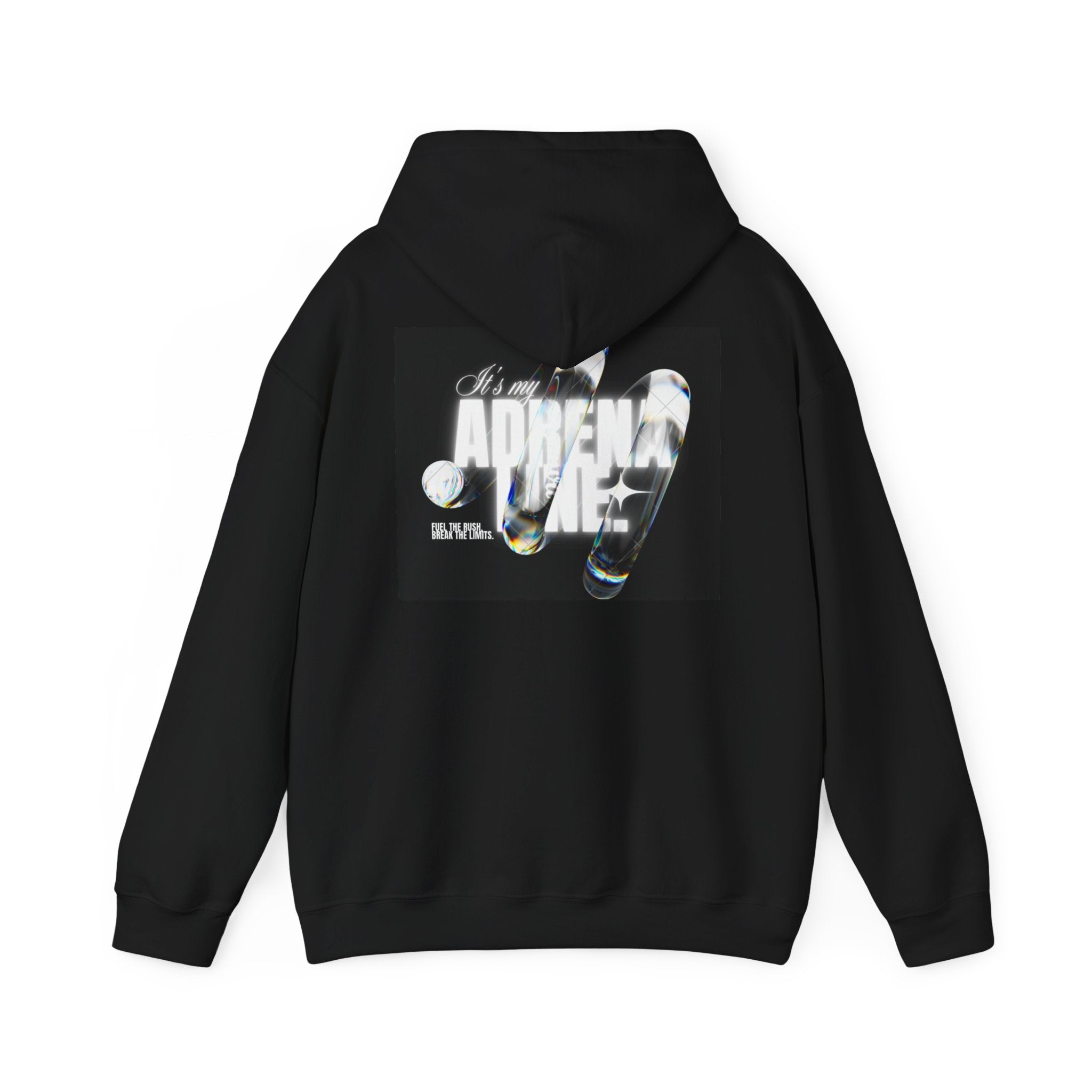 Bubble Text 'Adrenaline' Graphic Hoodie — Urban Streetwear Pullover