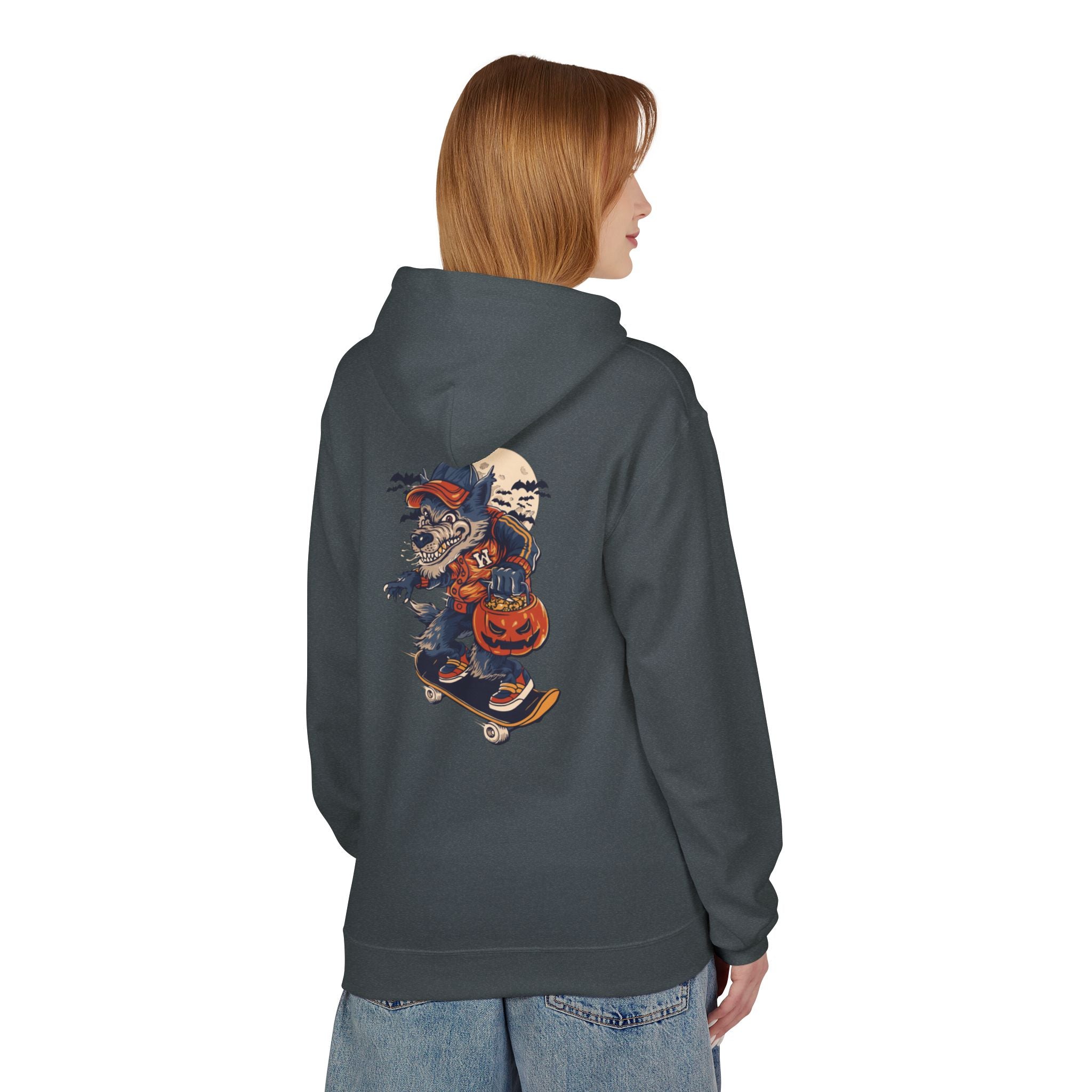 Skull Collage Hoodie — Grunge Floral Skull Graphic Pullover