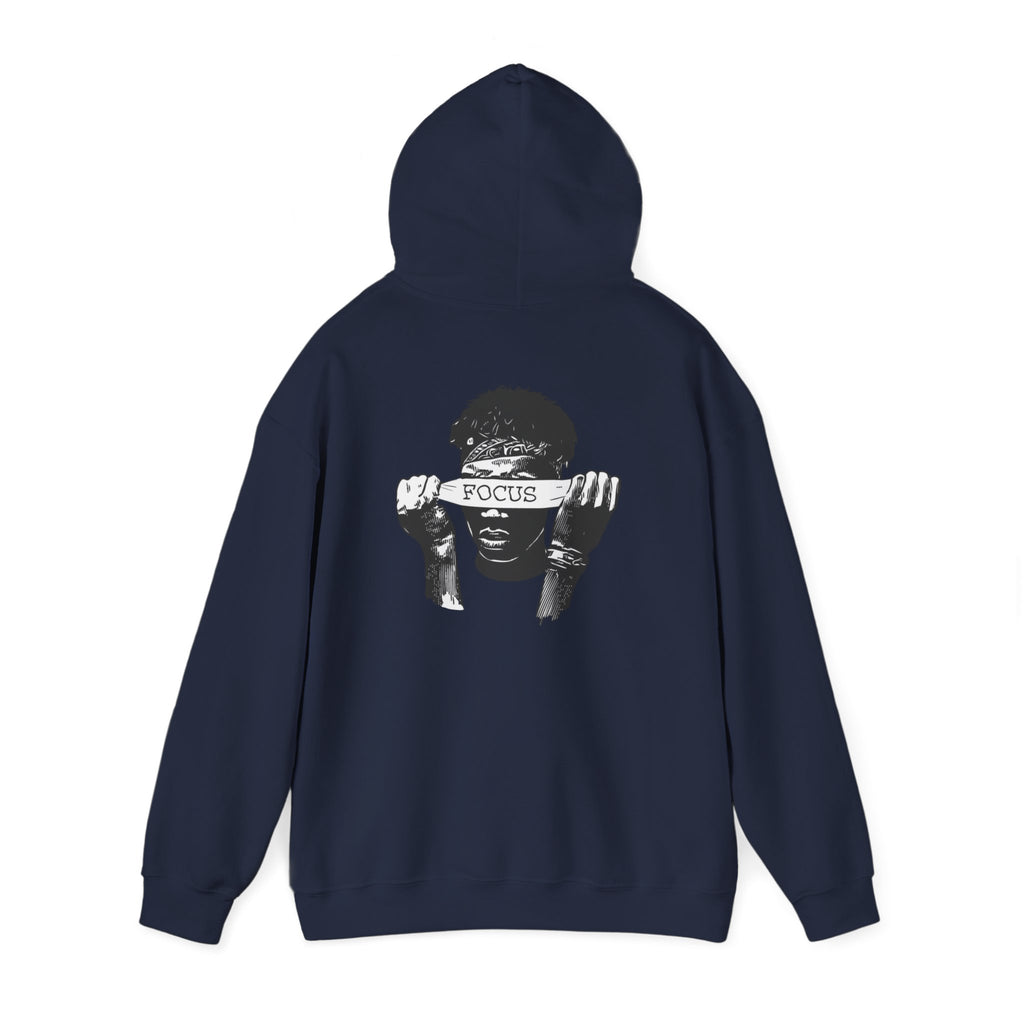 Focus Graphic Hoodie — Monochrome Motivational Streetwear