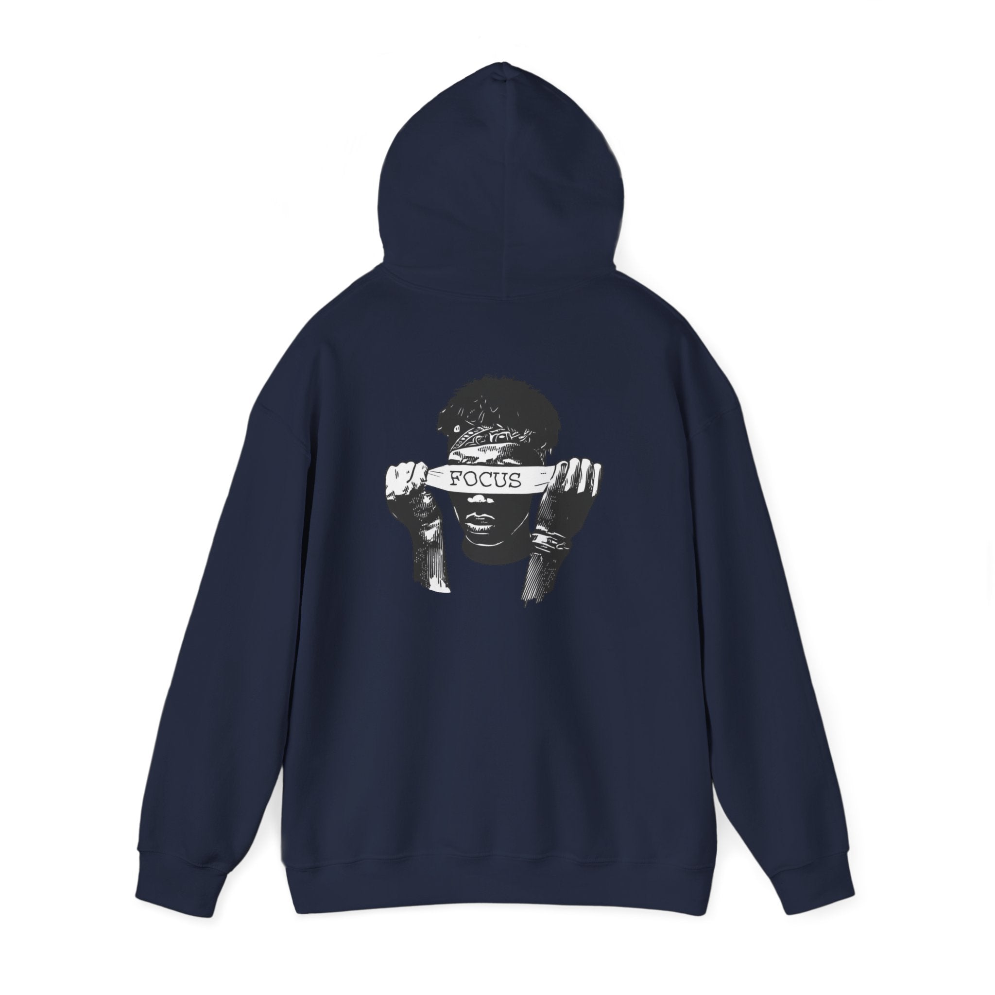 Focus Graphic Hoodie — Monochrome Motivational Streetwear