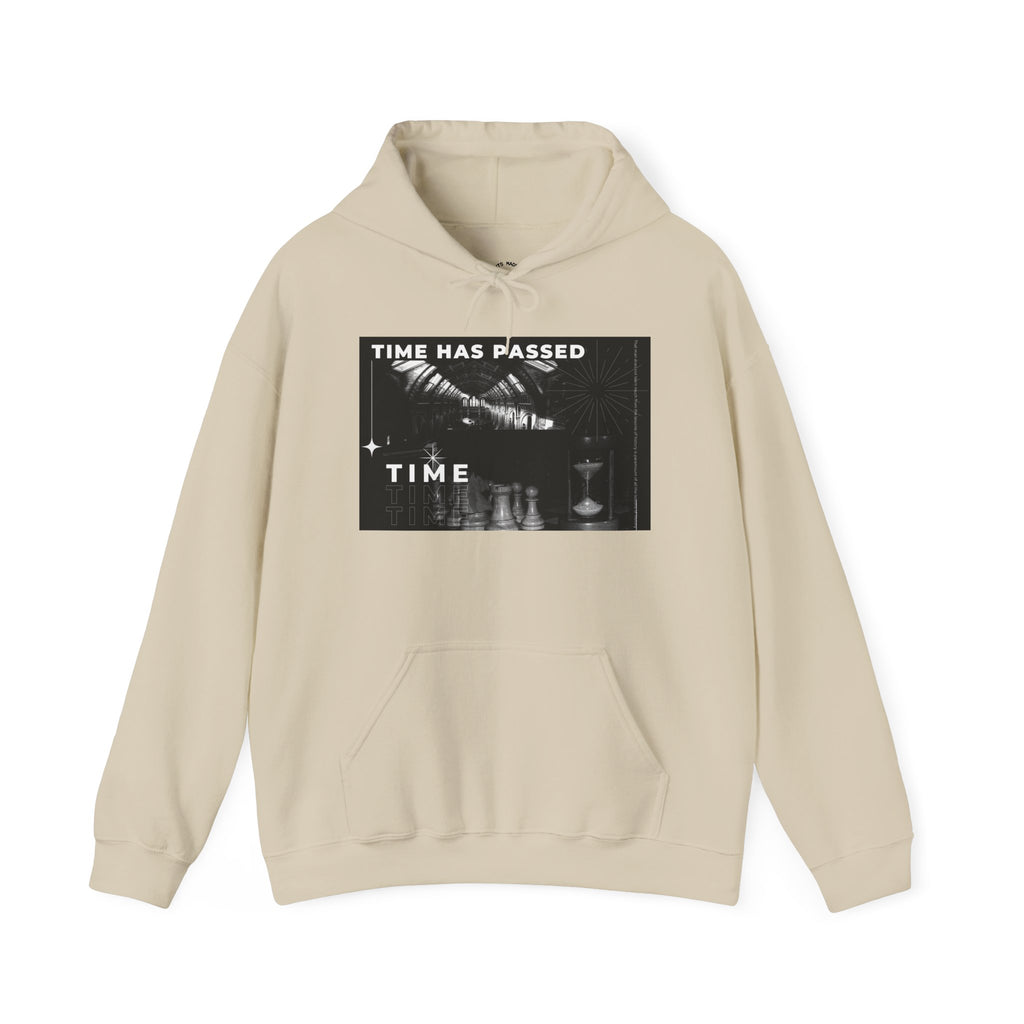 Time Has Passed Hoodie — Vintage Chess Graphic Hooded Sweatshirt