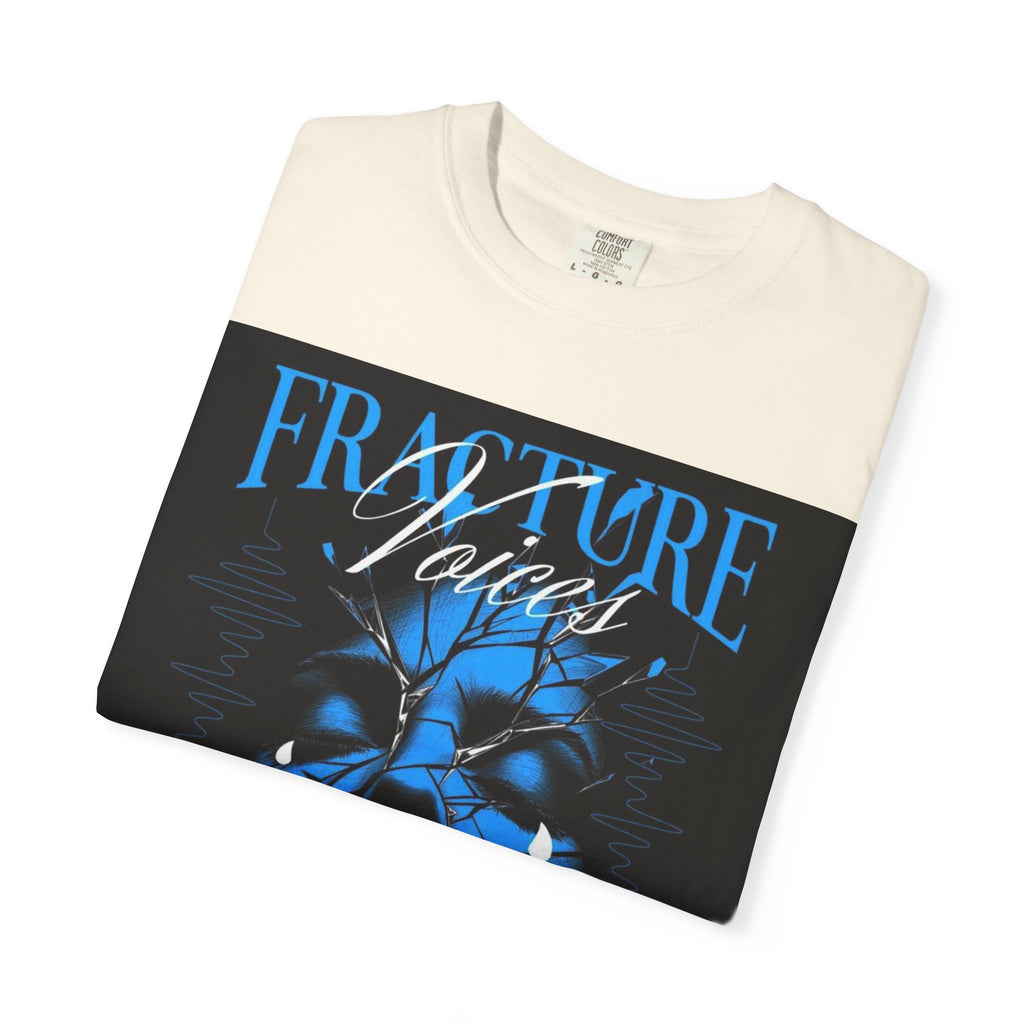 Graphic T-Shirt — "Fracture Voices" Blue Face Design (Back "Legaciess" Logo)