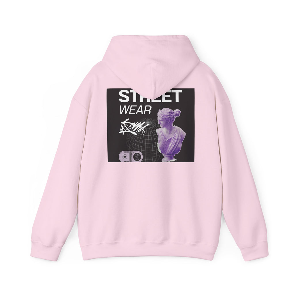 Streetwear Hoodie — 'STREET WEAR' Vaporwave Statue Graphic Pullover
