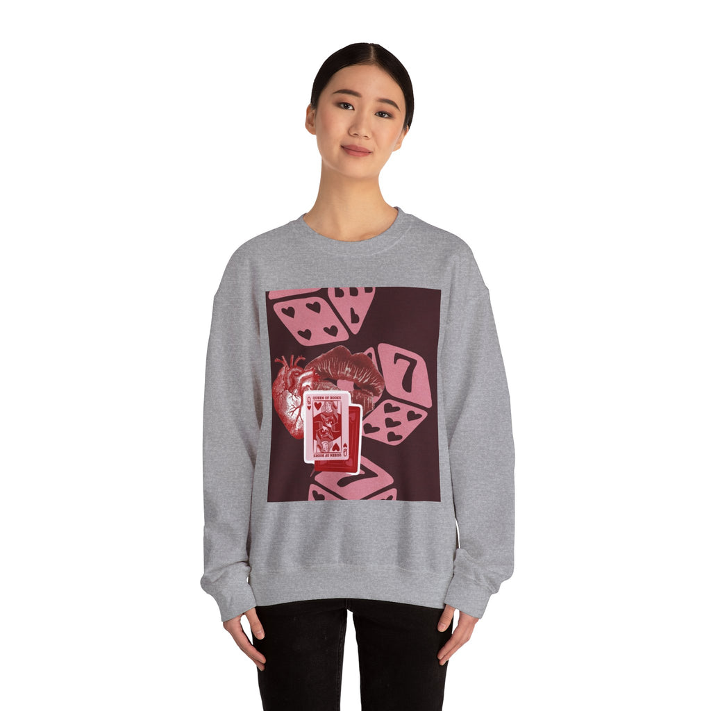 Lucky Heart Dice Crewneck Sweatshirt — 'Legaciess' Logo Back