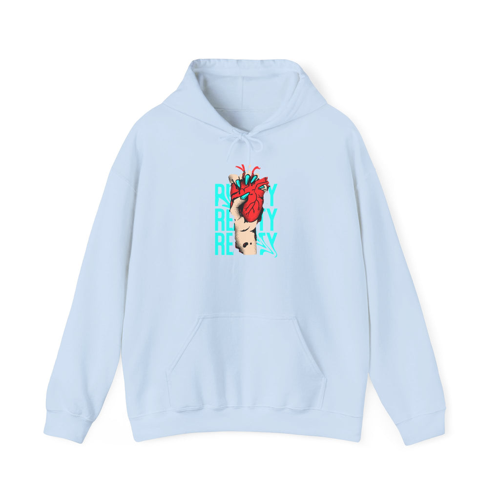 Heart in Hand Hoodie — 'Ready' Graphic Pullover