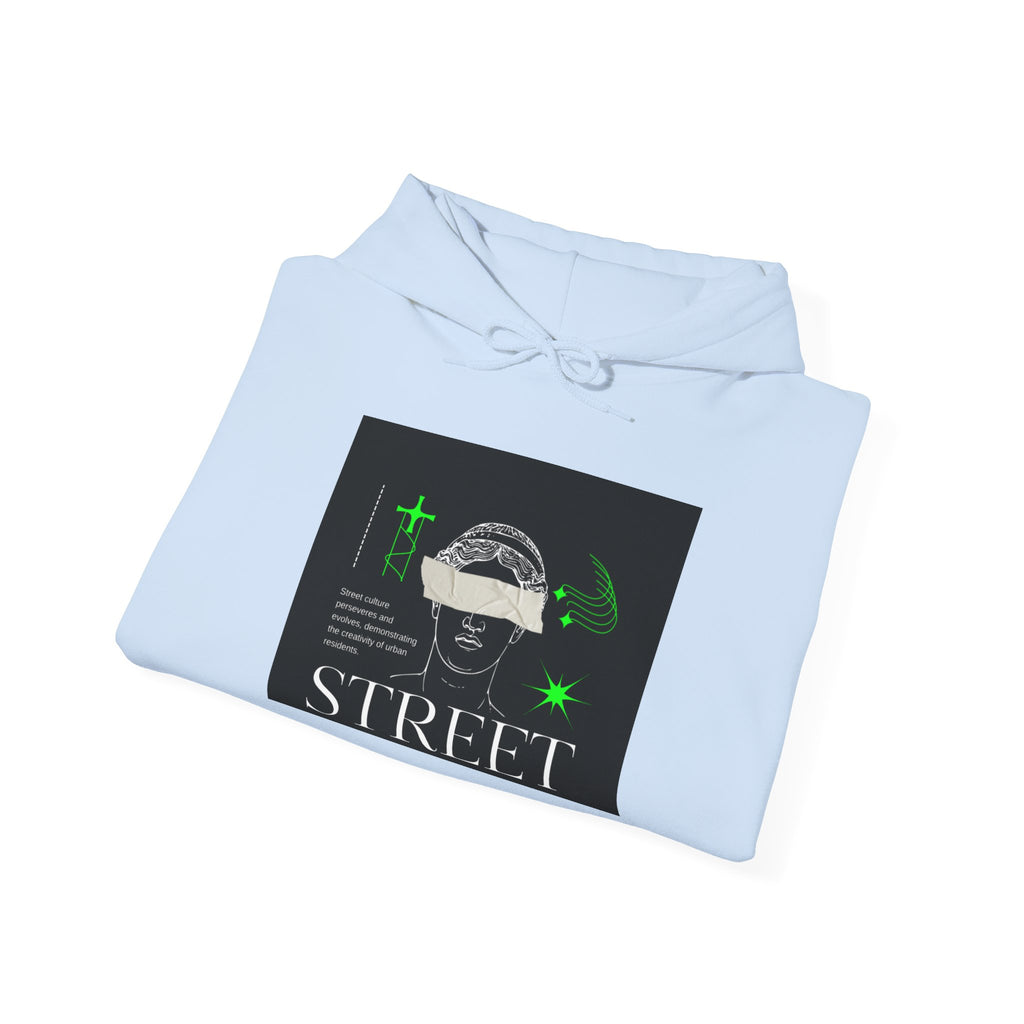 Street Culture Hoodie — Neon Green Graphic Urban Skull Sweatshirt