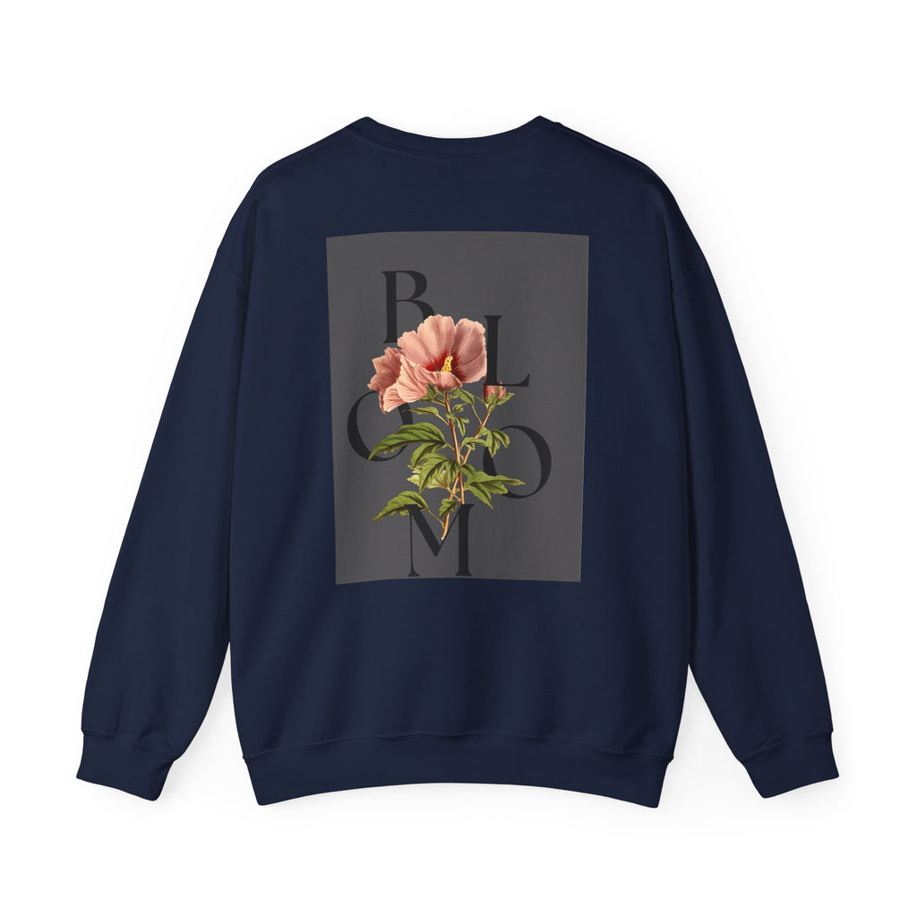 Floral Bloom Sweatshirt — Vintage Pink Flower Graphic Crewneck