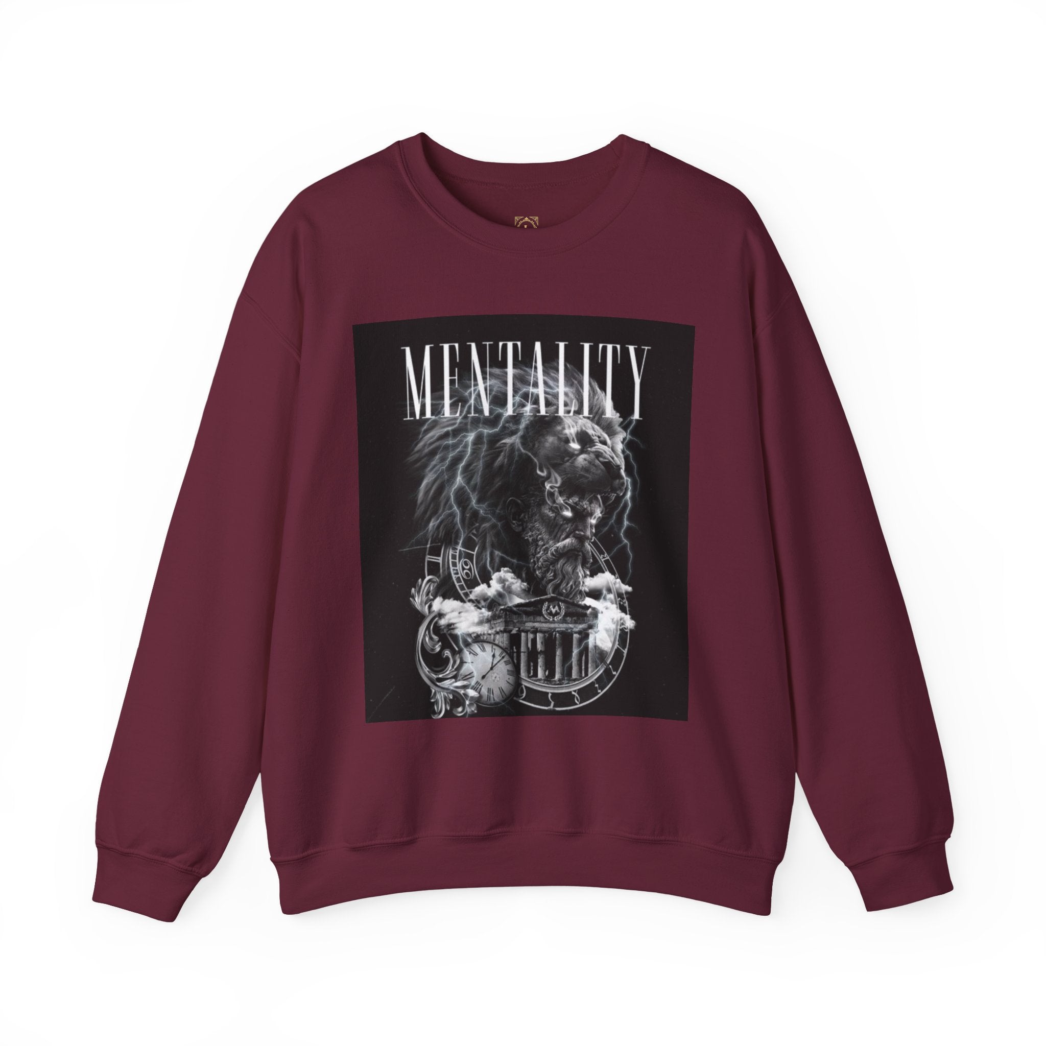 Crewneck Sweatshirt — 'MENTALITY' Lion Graphic | LEGACiESS Back Logo
