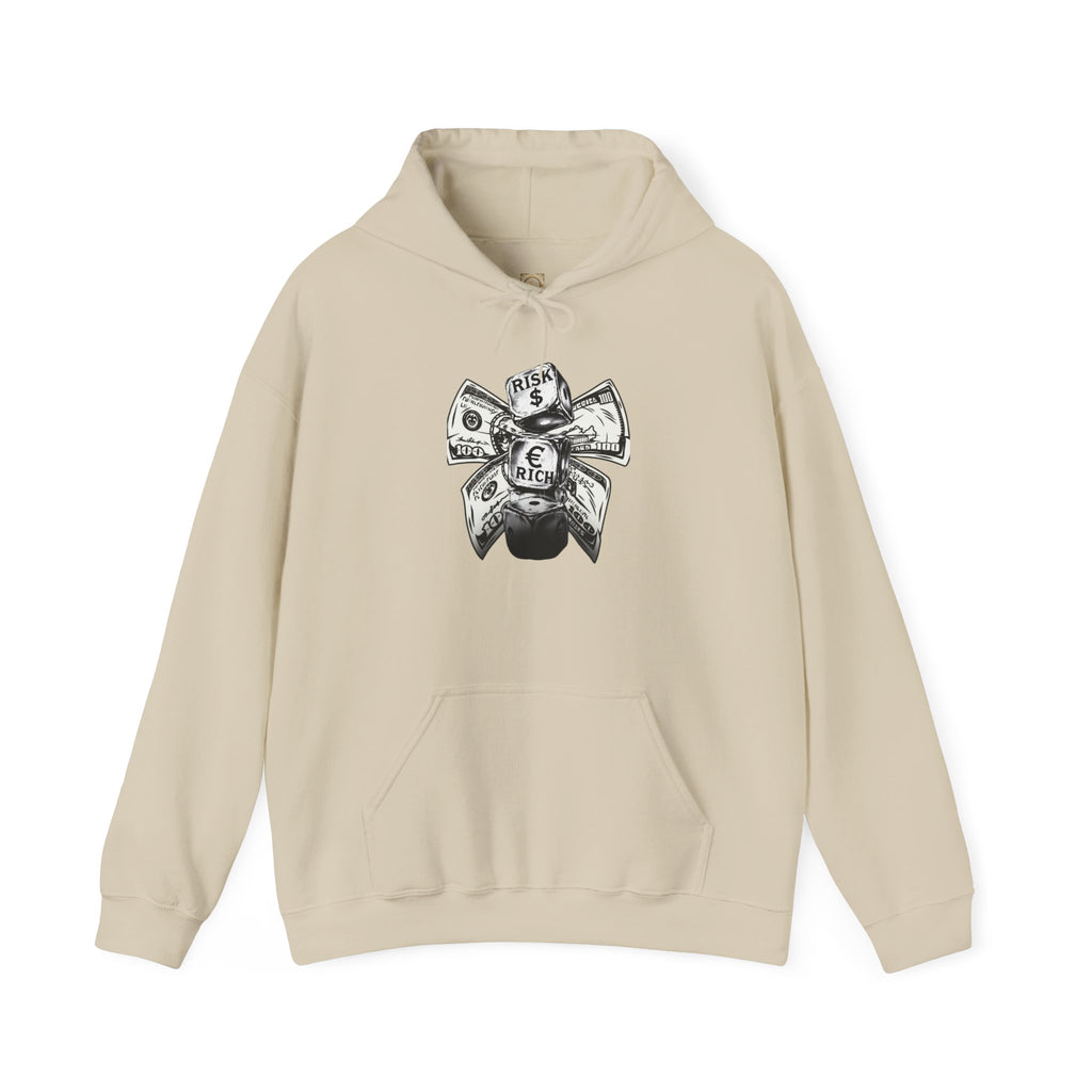 Money Bow Hoodie — Graphic Dollar Knot “Get Rich” Pullover