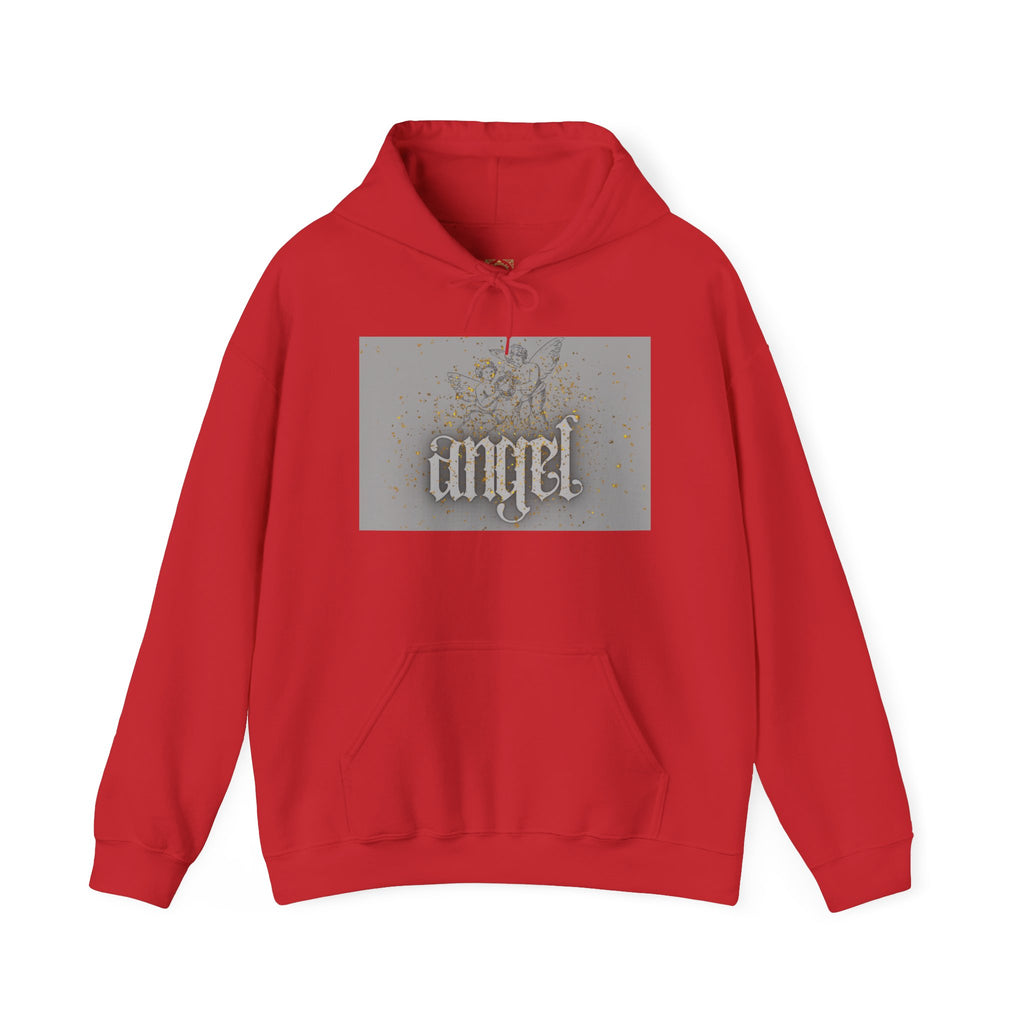 Angel Gothic Hoodie — White Graphic Hooded Sweatshirt