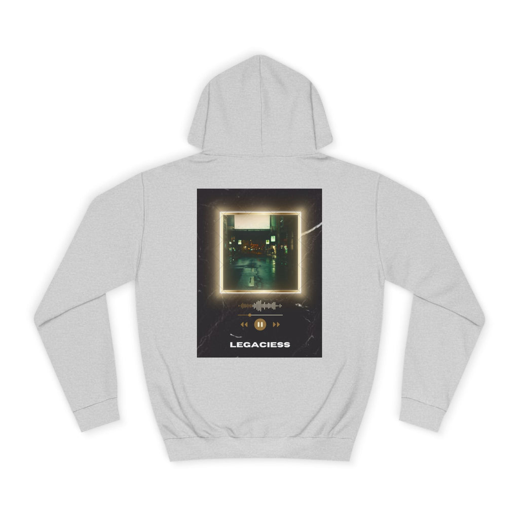 College Hoodie — Retro Neon Square Album Art Design