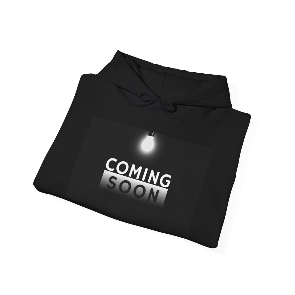 Coming Soon Hoodie - Minimal Neon Sign Pullover