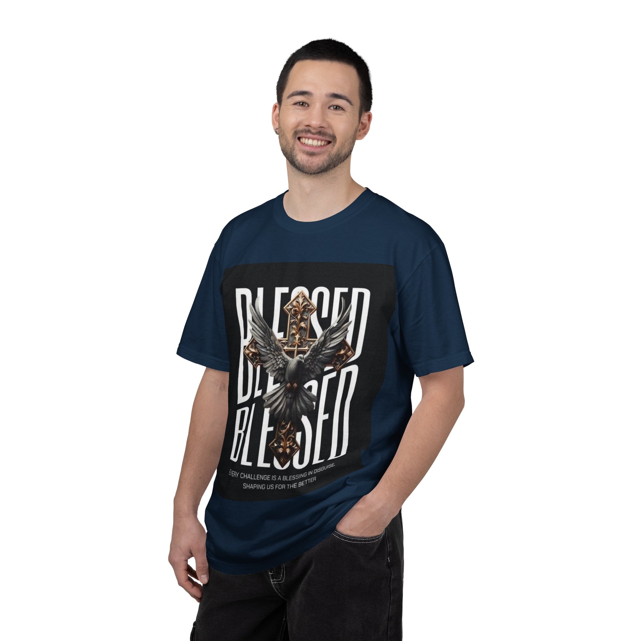 Blessed Dove Graphic T-Shirt — "BLESSED" Faith-Inspired Tee