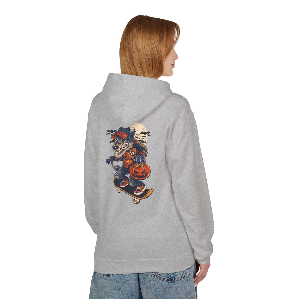 Skull Collage Hoodie — Grunge Floral Skull Graphic Pullover