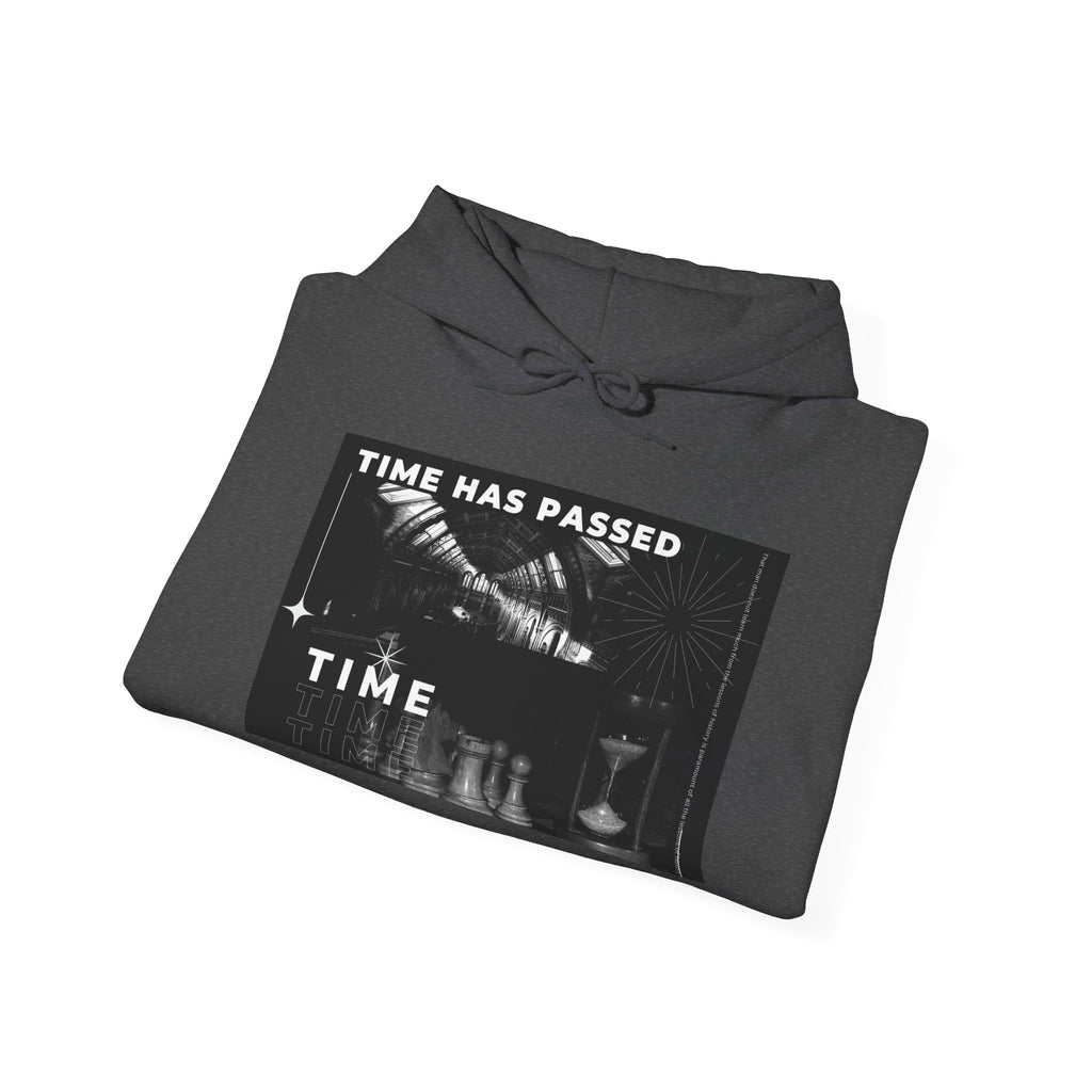 Time Has Passed Hoodie — Vintage Chess Graphic Hooded Sweatshirt
