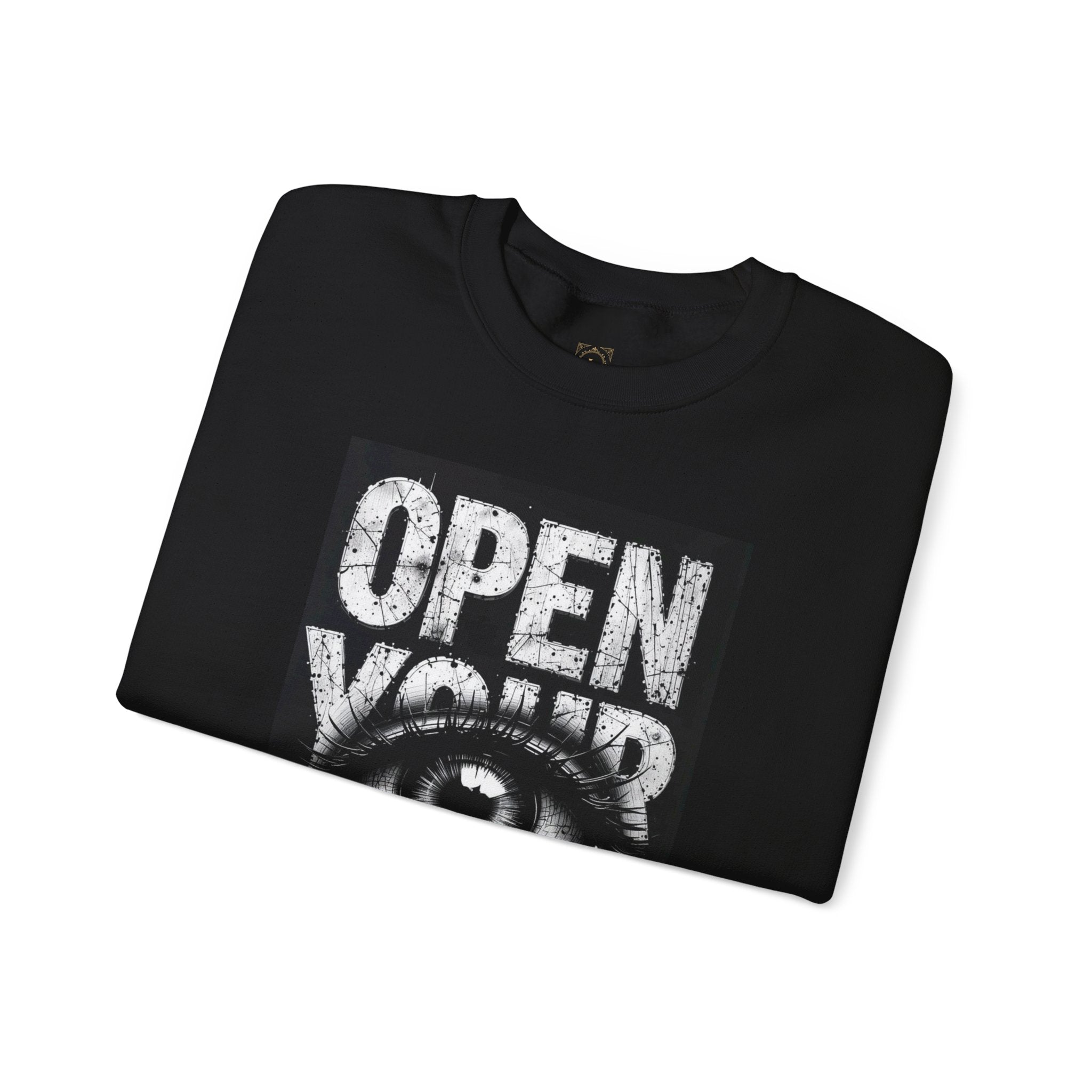 Open Your Eyes Crewneck Sweatshirt — Graphic Eye Design