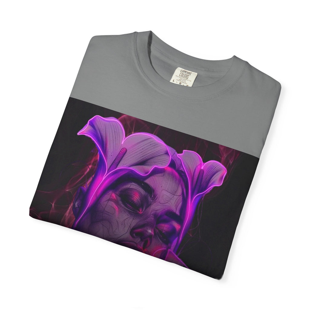 Mystic Purple Portrait T‑Shirt — Legaciess Logo Back