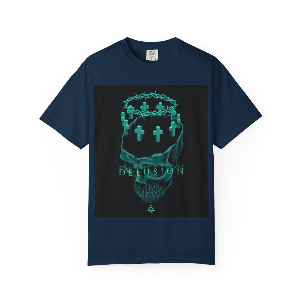 Skull Crown Tee — 'Delusion' Gothic Graphic T-Shirt