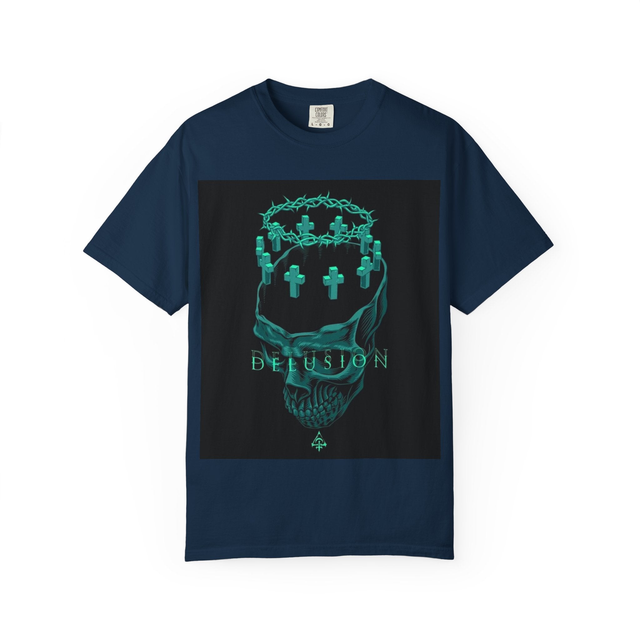 Skull Crown Tee — 'Delusion' Gothic Graphic T-Shirt