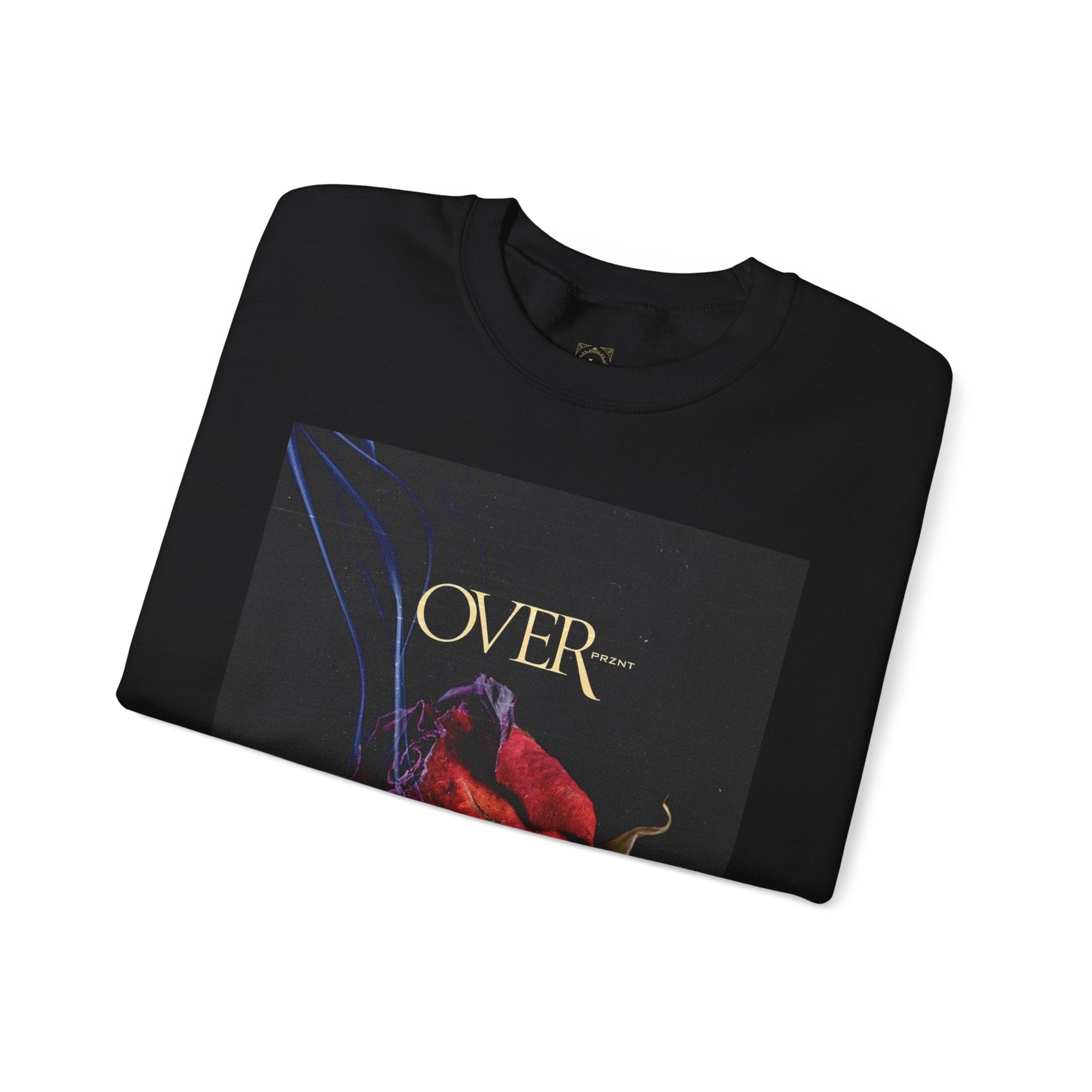 Crewneck Sweatshirt - "OVER" Rose Graphic with Legaciess Gold Logo