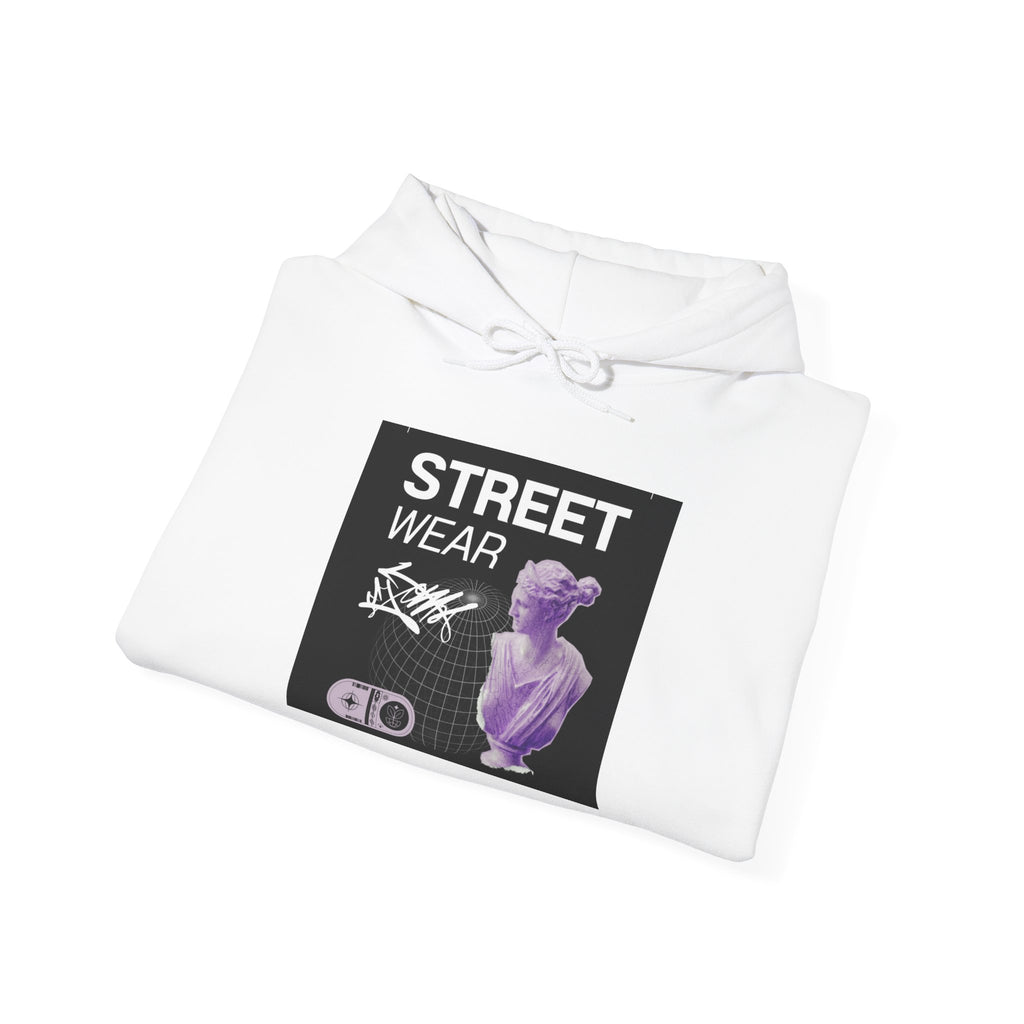 Streetwear Hoodie — 'STREET WEAR' Vaporwave Statue Graphic Pullover