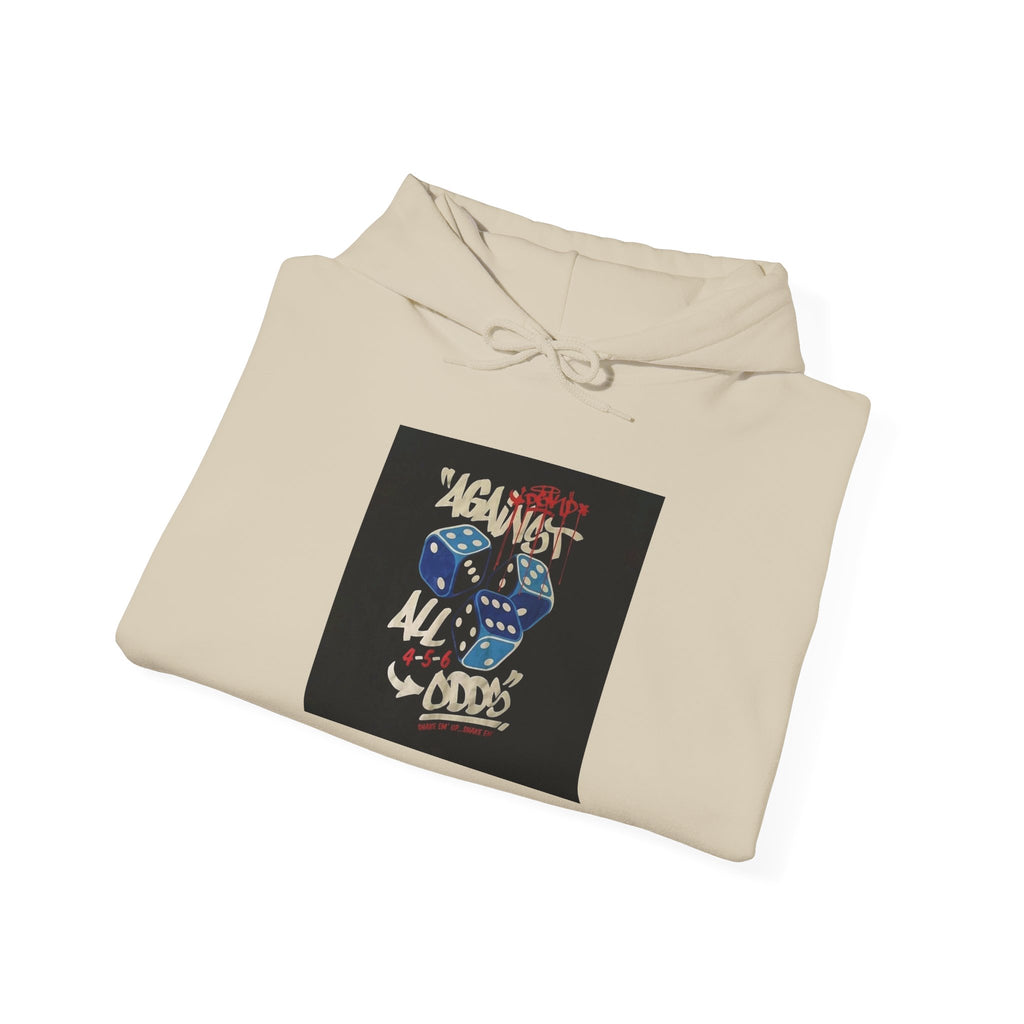 Against All Odds Hoodie — Vintage Dice Graphic Pullover