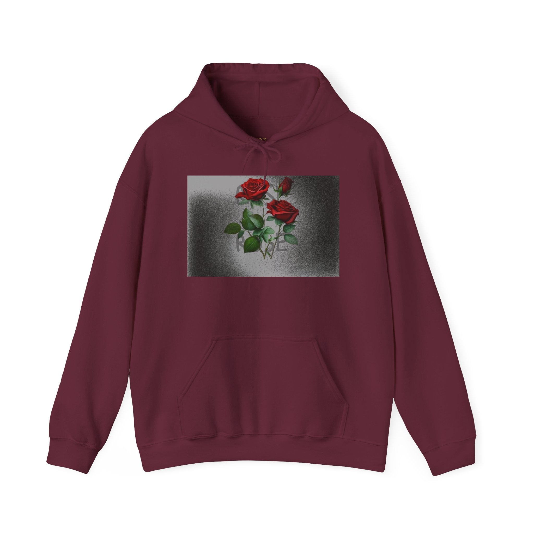 Rose Bloom Hoodie — Vintage Red Roses Graphic Pullover