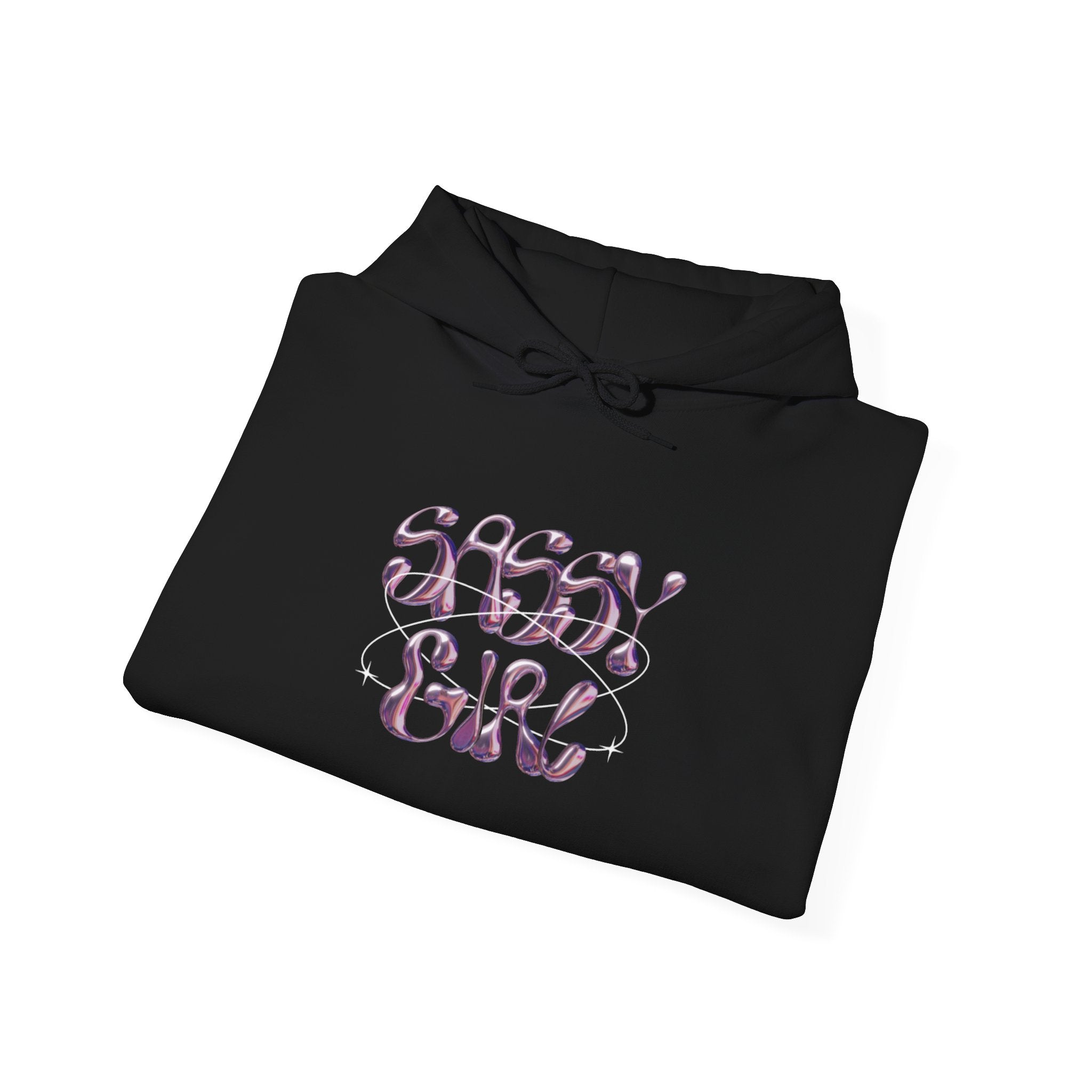 Hoodie — "Shady Girl" Retro Pink Marble Graphic Hoodie