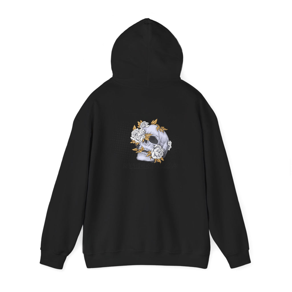 Floral Skull Hoodie — Vintage Botanical Skull Graphic Sweatshirt