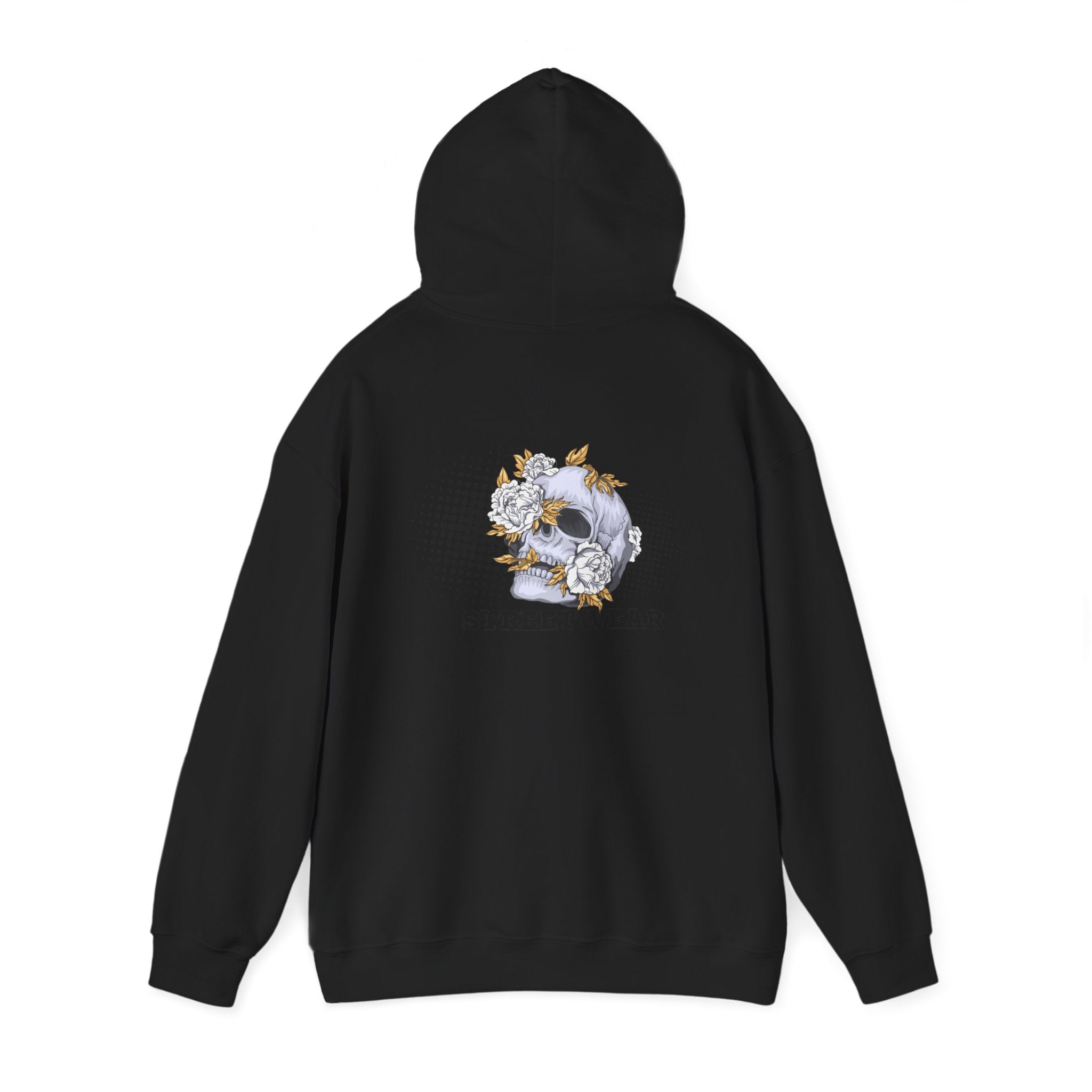 Floral Skull Hoodie — Vintage Botanical Skull Graphic Sweatshirt