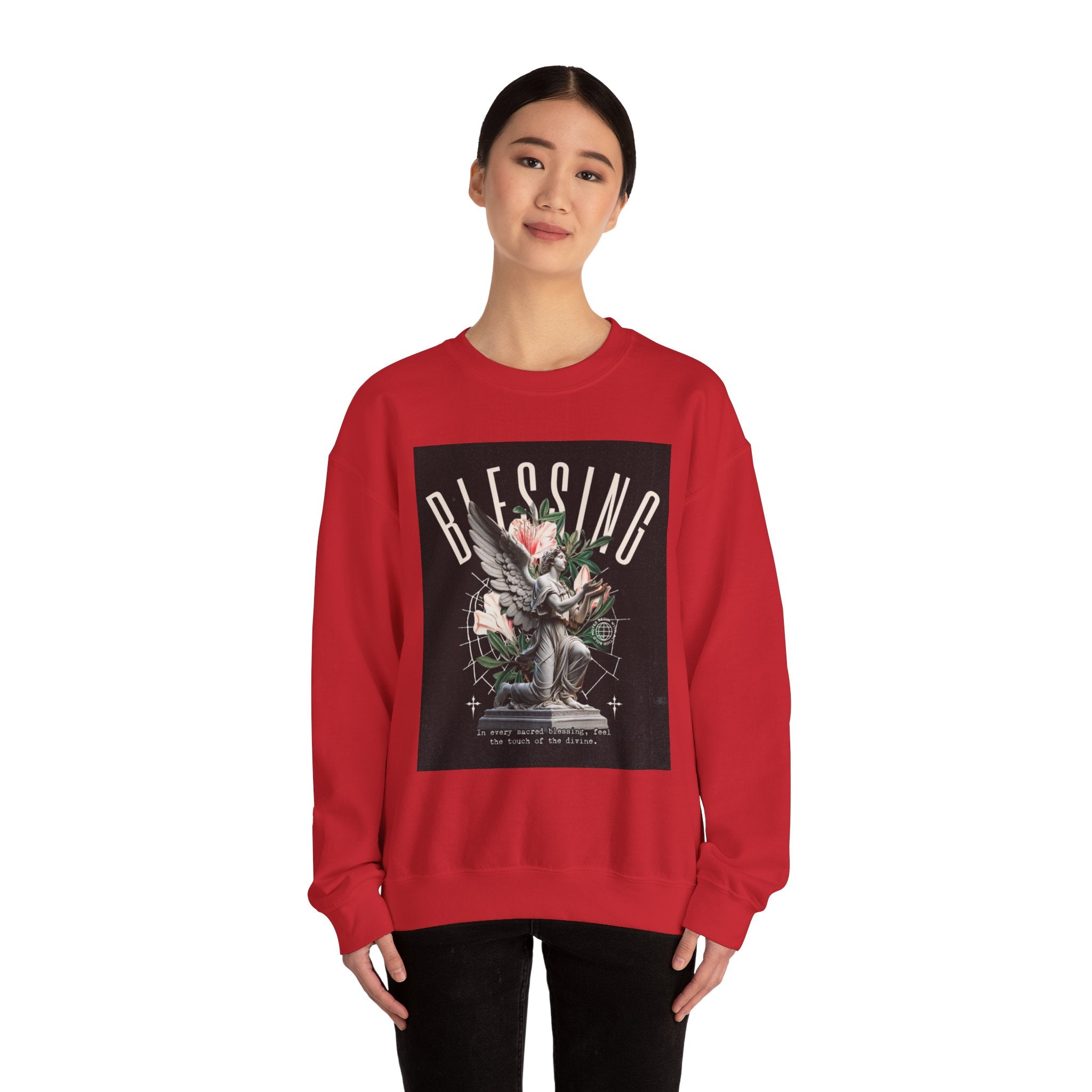 Blessing Statue Graphic Sweatshirt