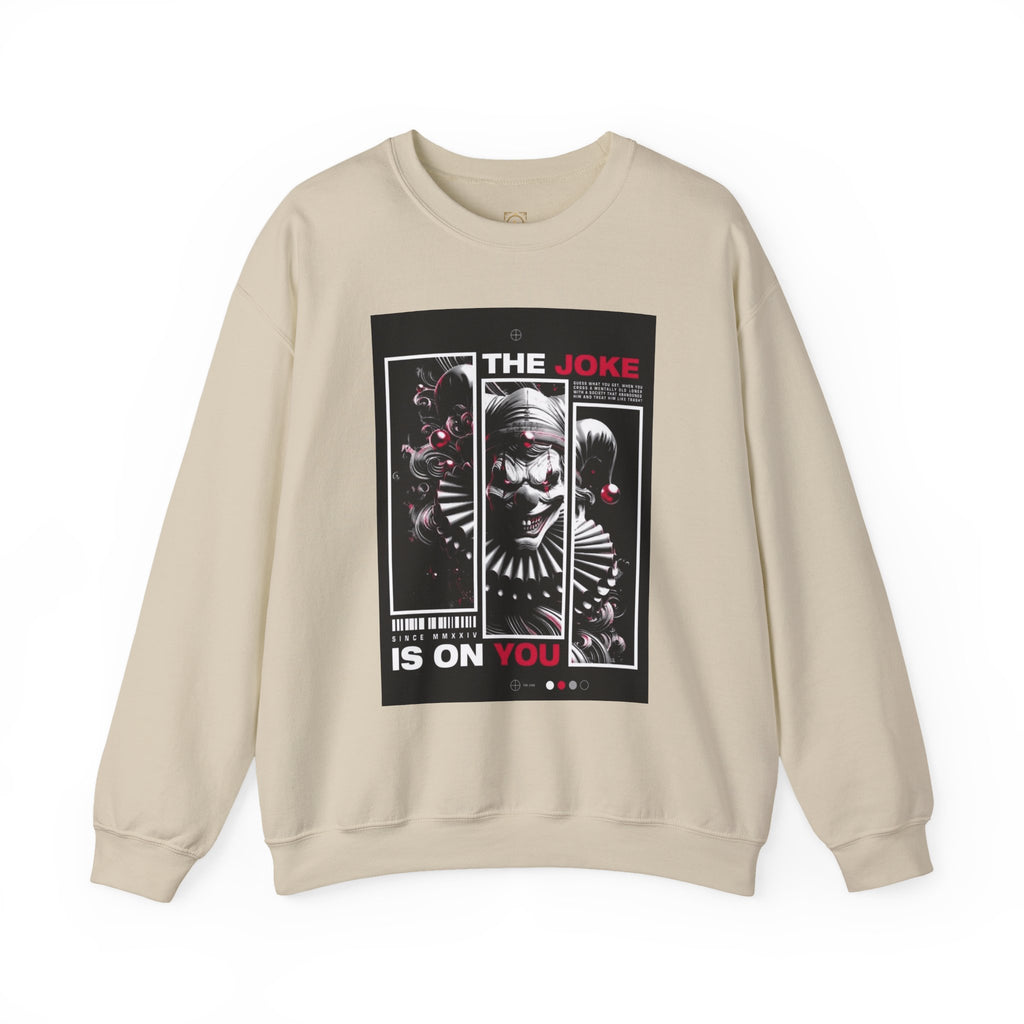 Creepy Clown "The Joke Is On You" Crewneck Sweatshirt