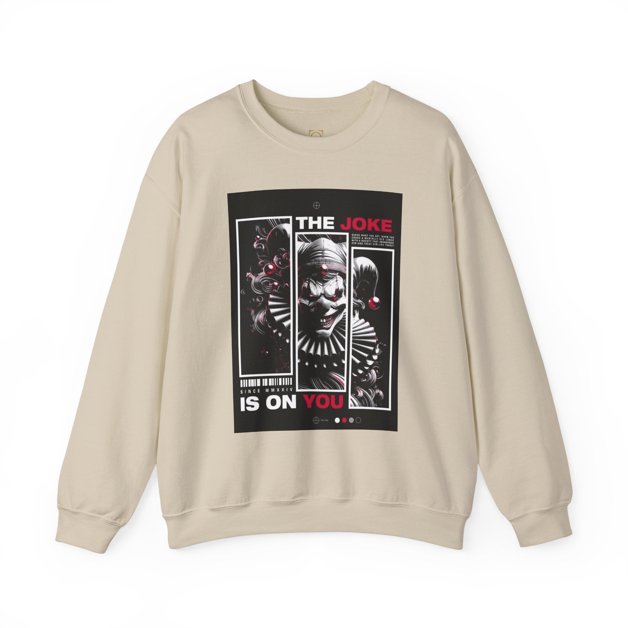 Creepy Clown "The Joke Is On You" Crewneck Sweatshirt