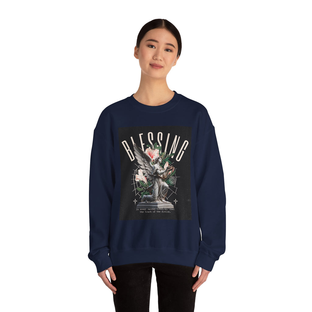 Blessing Statue Graphic Sweatshirt