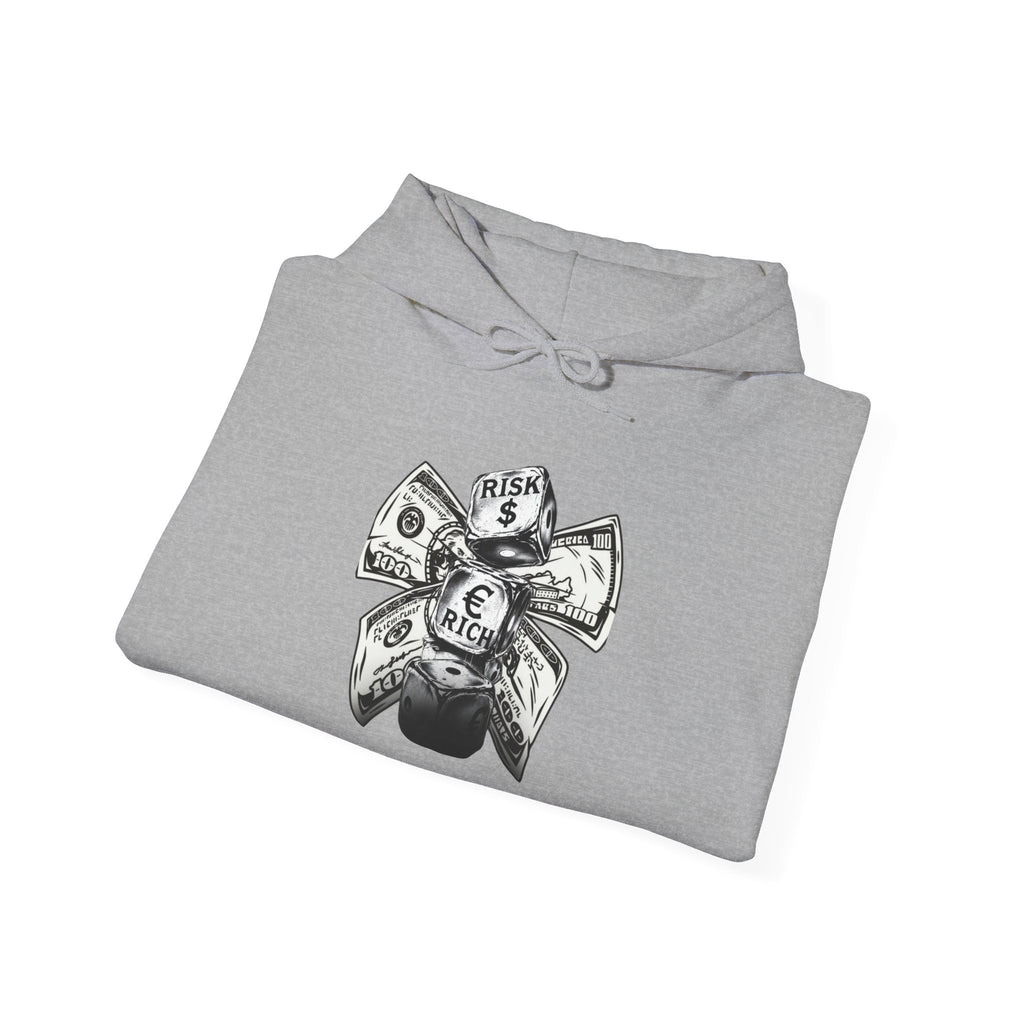 Money Bow Hoodie — Graphic Dollar Knot “Get Rich” Pullover
