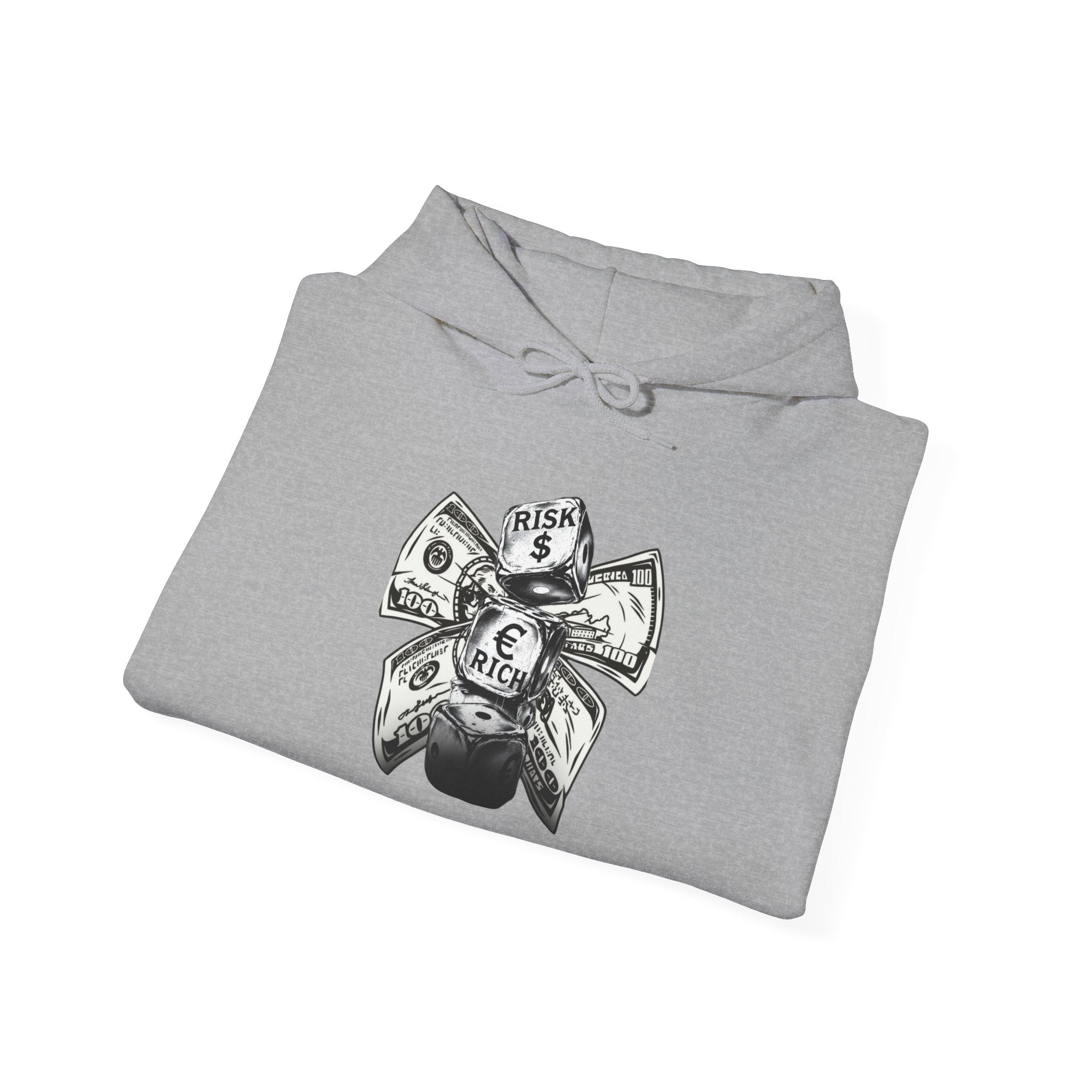 Money Bow Hoodie — Graphic Dollar Knot “Get Rich” Pullover