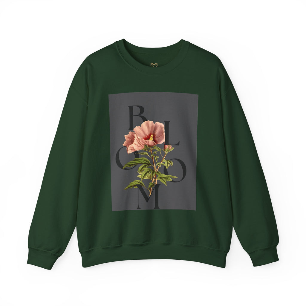 Floral Bloom Sweatshirt — Vintage Pink Flower Graphic Crewneck