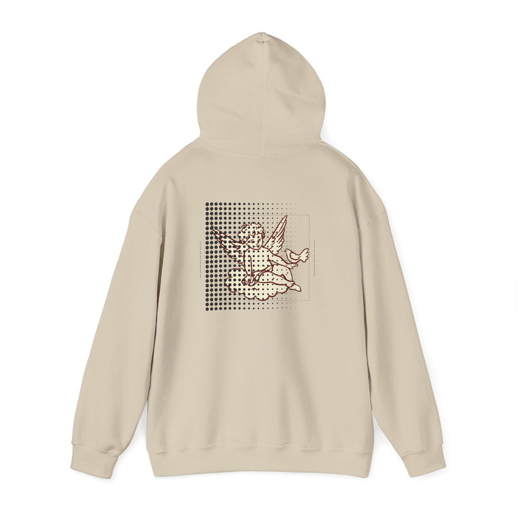 Cherub Dot Art Hoodie — Vintage Angel Graphic Pullover