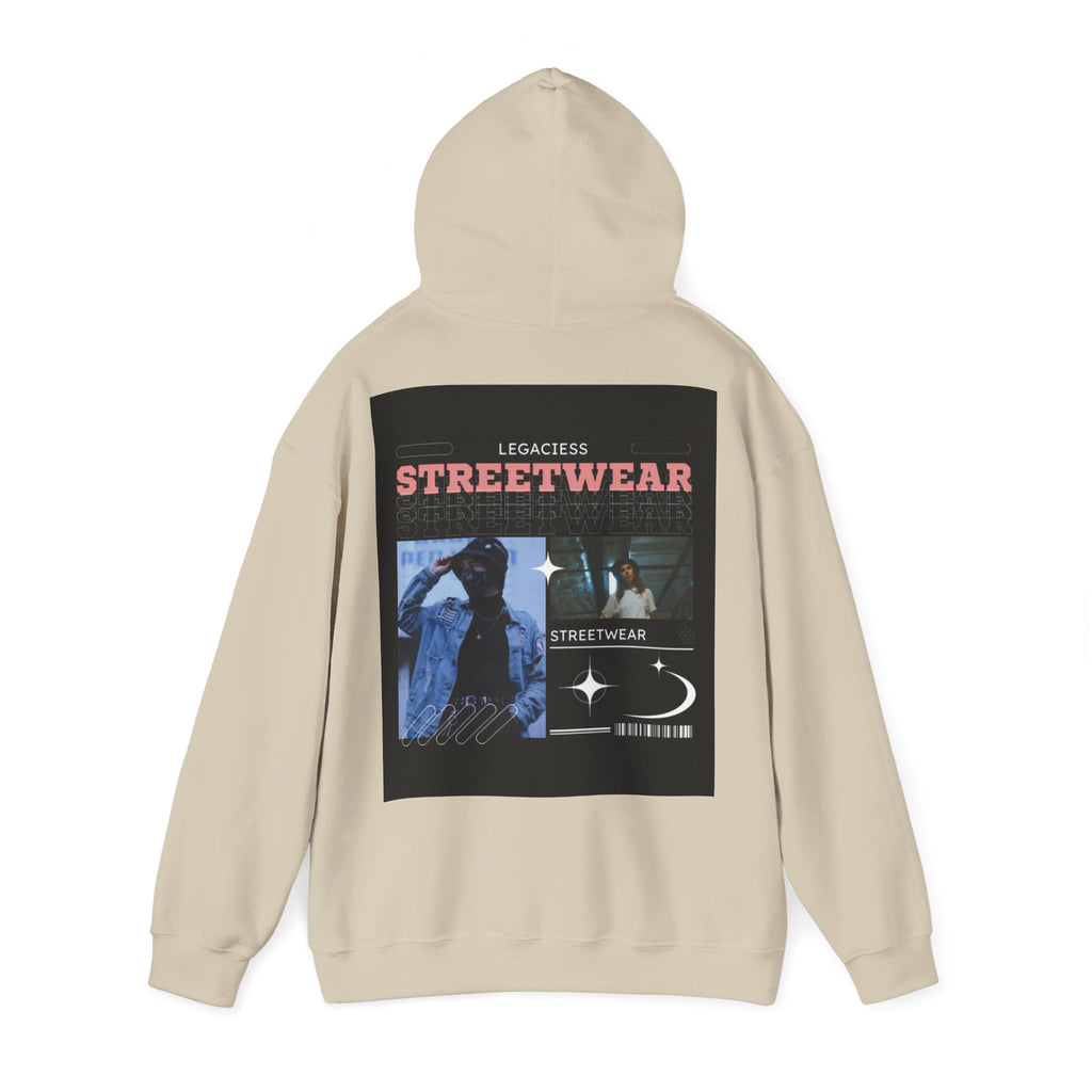 Streetwear Collage Hoodie — Retro Urban Graphic Sweatshirt