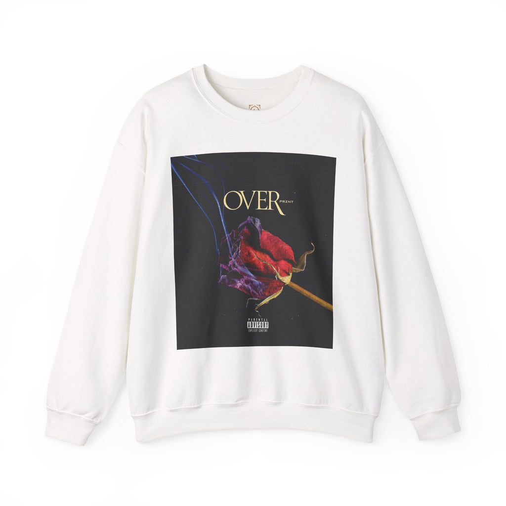 Crewneck Sweatshirt - "OVER" Rose Graphic with Legaciess Gold Logo