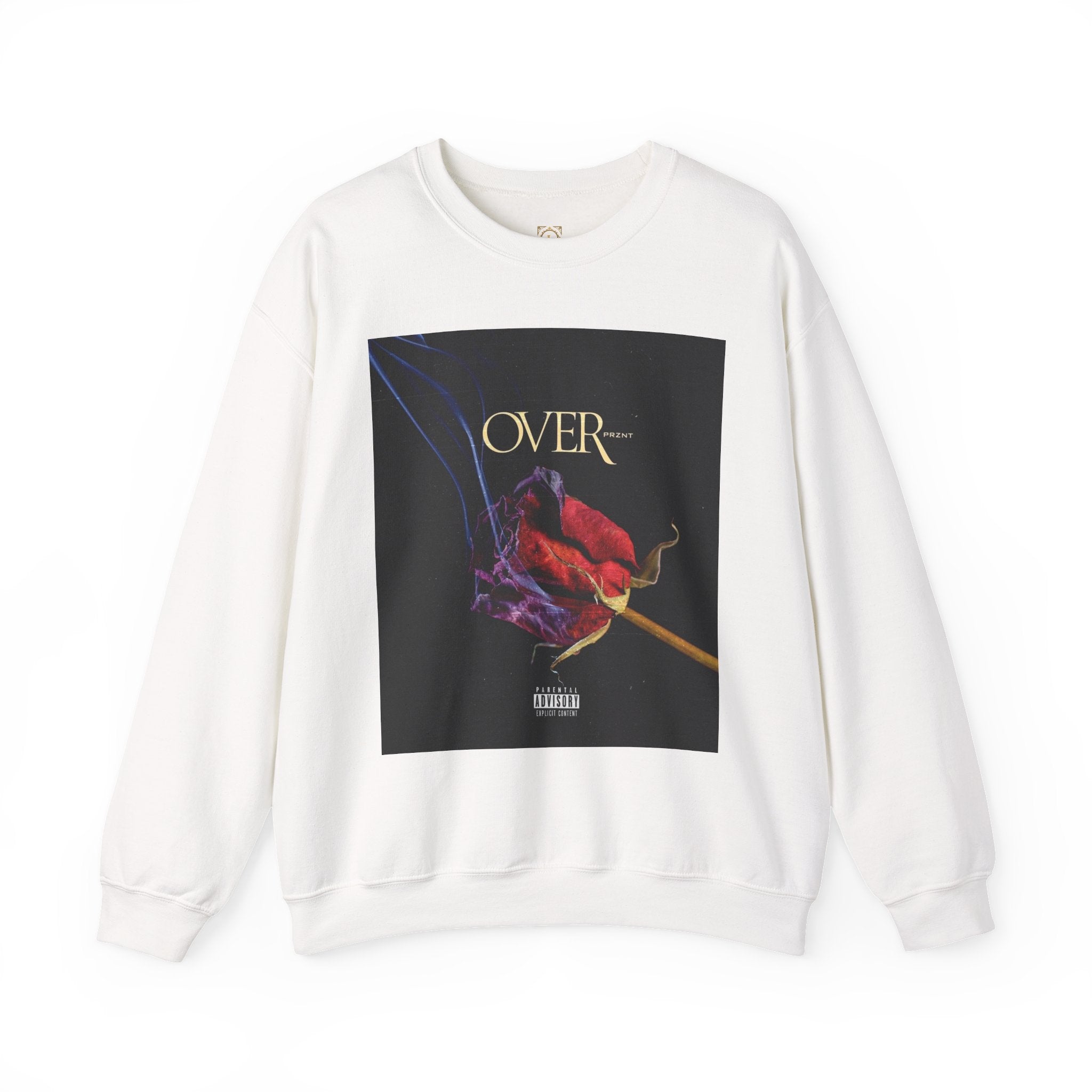 Crewneck Sweatshirt - "OVER" Rose Graphic with Legaciess Gold Logo