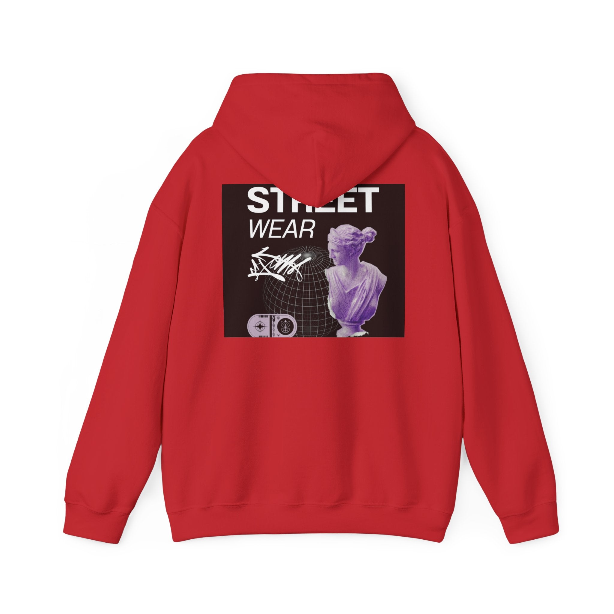 Streetwear Hoodie — 'STREET WEAR' Vaporwave Statue Graphic Pullover
