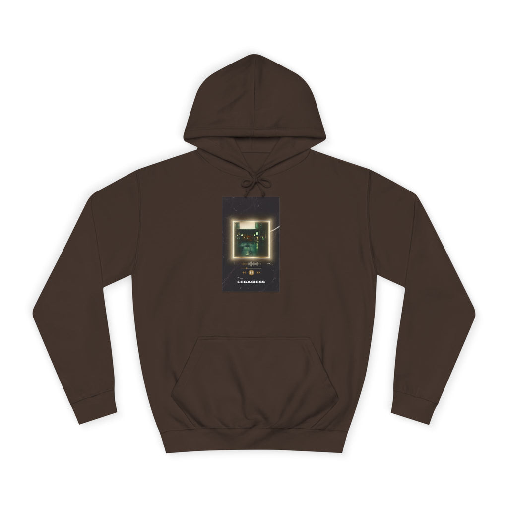 College Hoodie — Retro Neon Square Album Art Design
