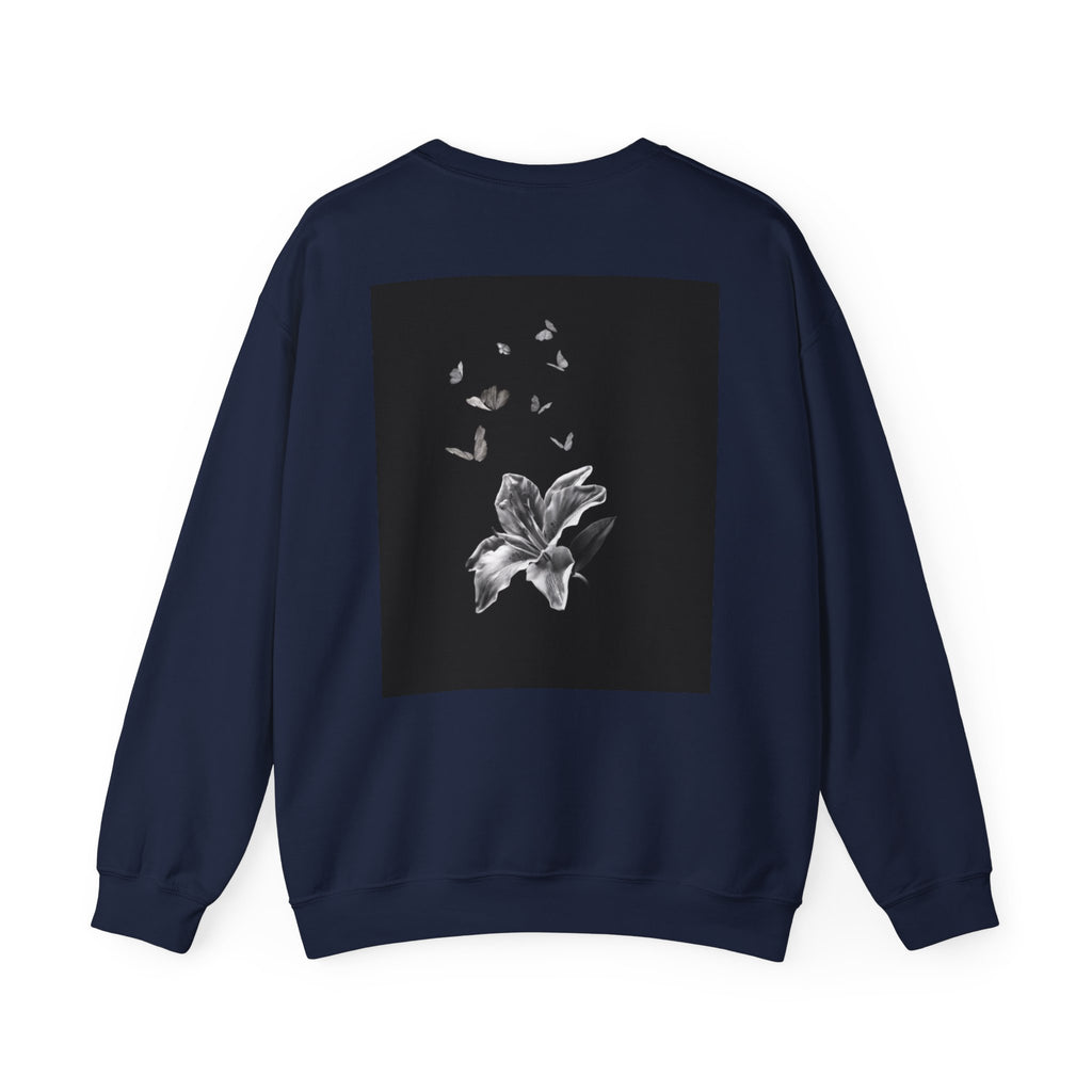 Floral Butterfly Crewneck Sweatshirt