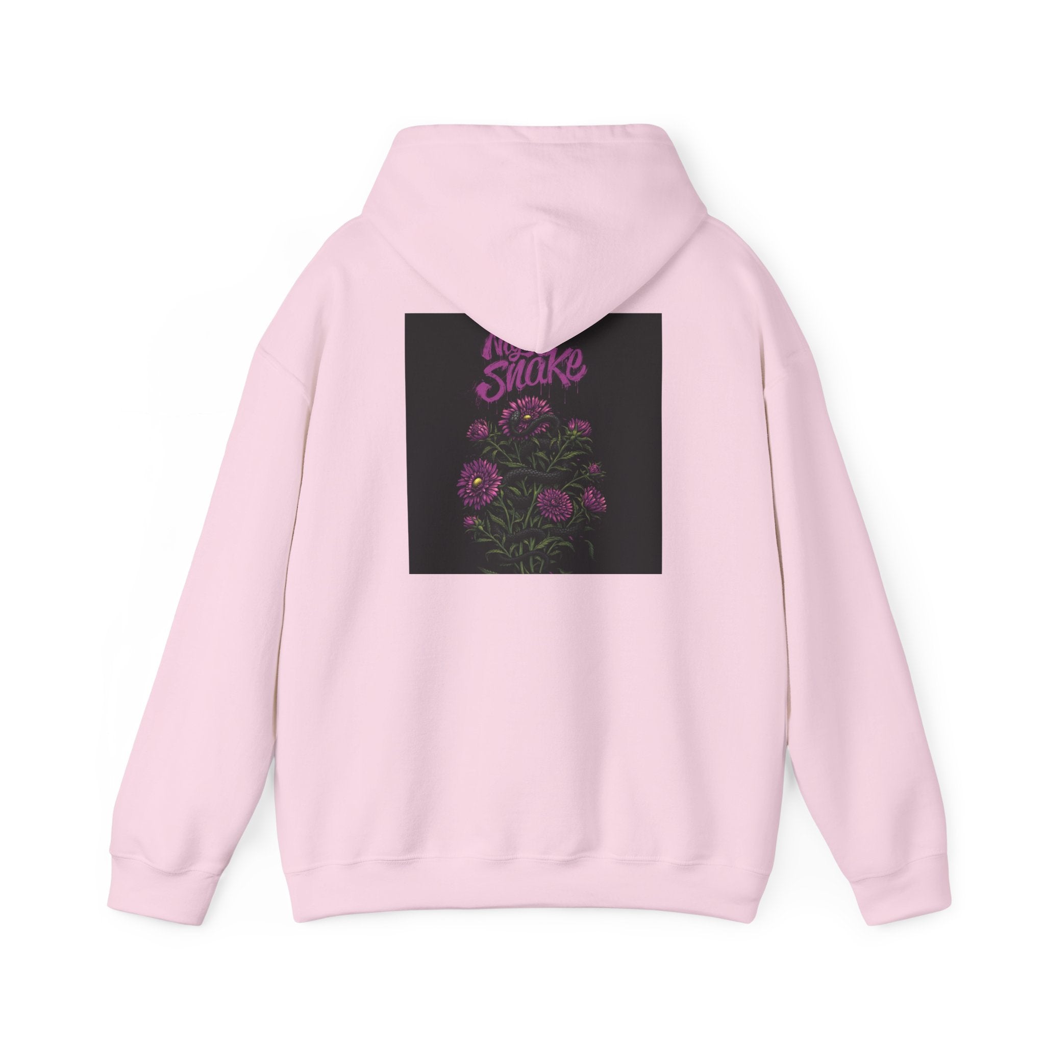 Floral Snake Hoodie — Dark Rose Garden Graphic Sweatshirt