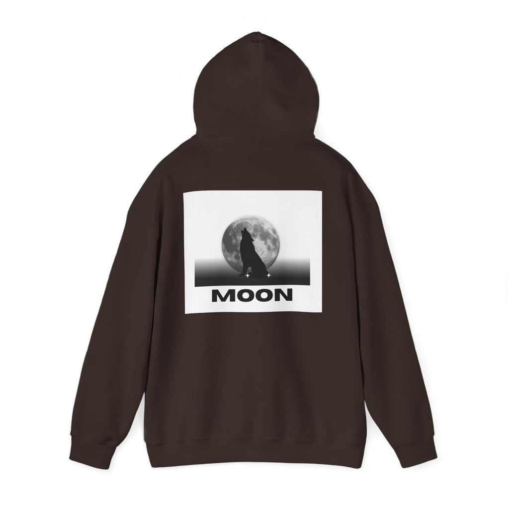Moon Wolf Hoodie - Silhouette Moon Graphic Sweatshirt